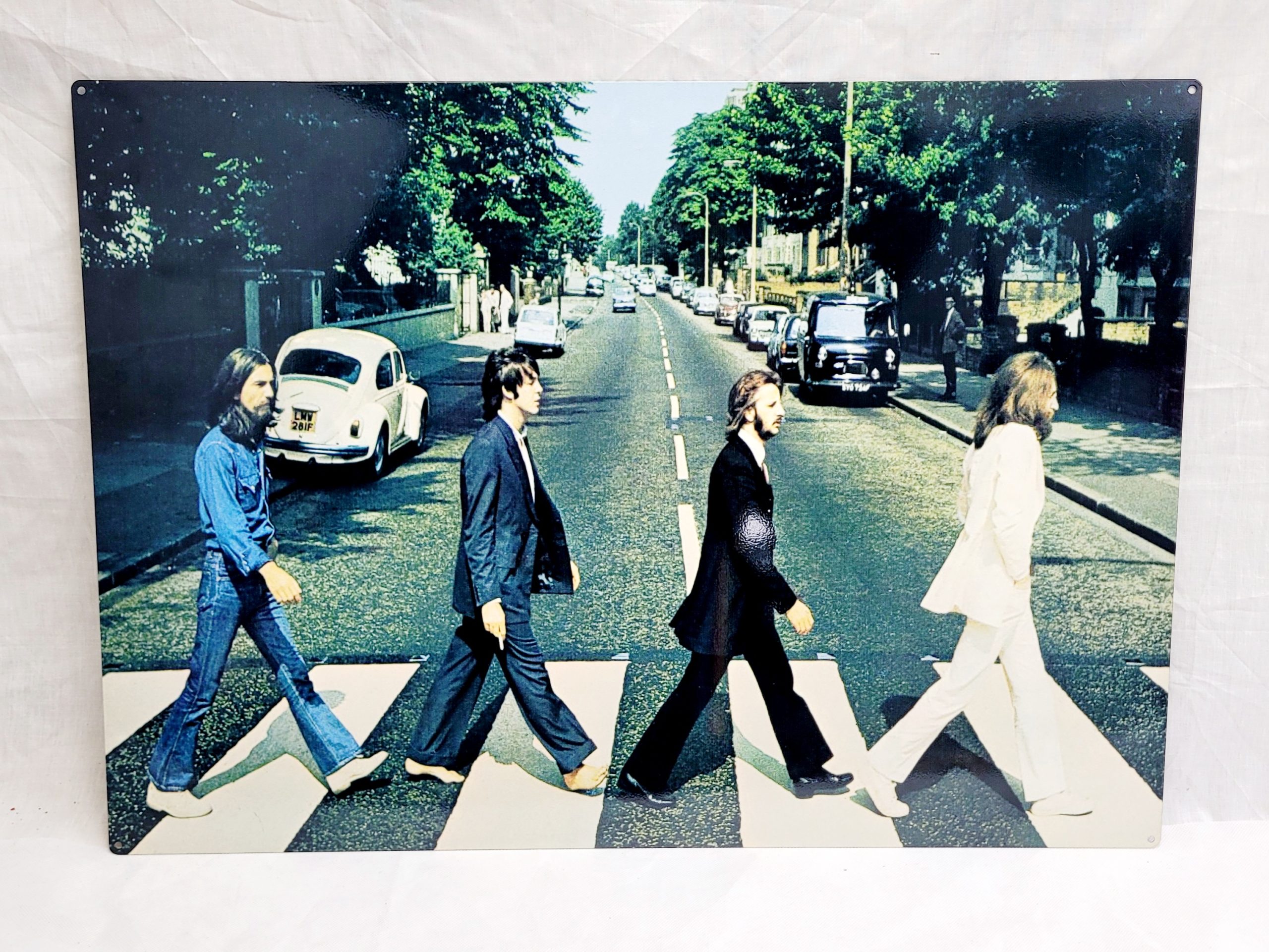Vintage Beatles Abbey Road Advertising Tin Sign