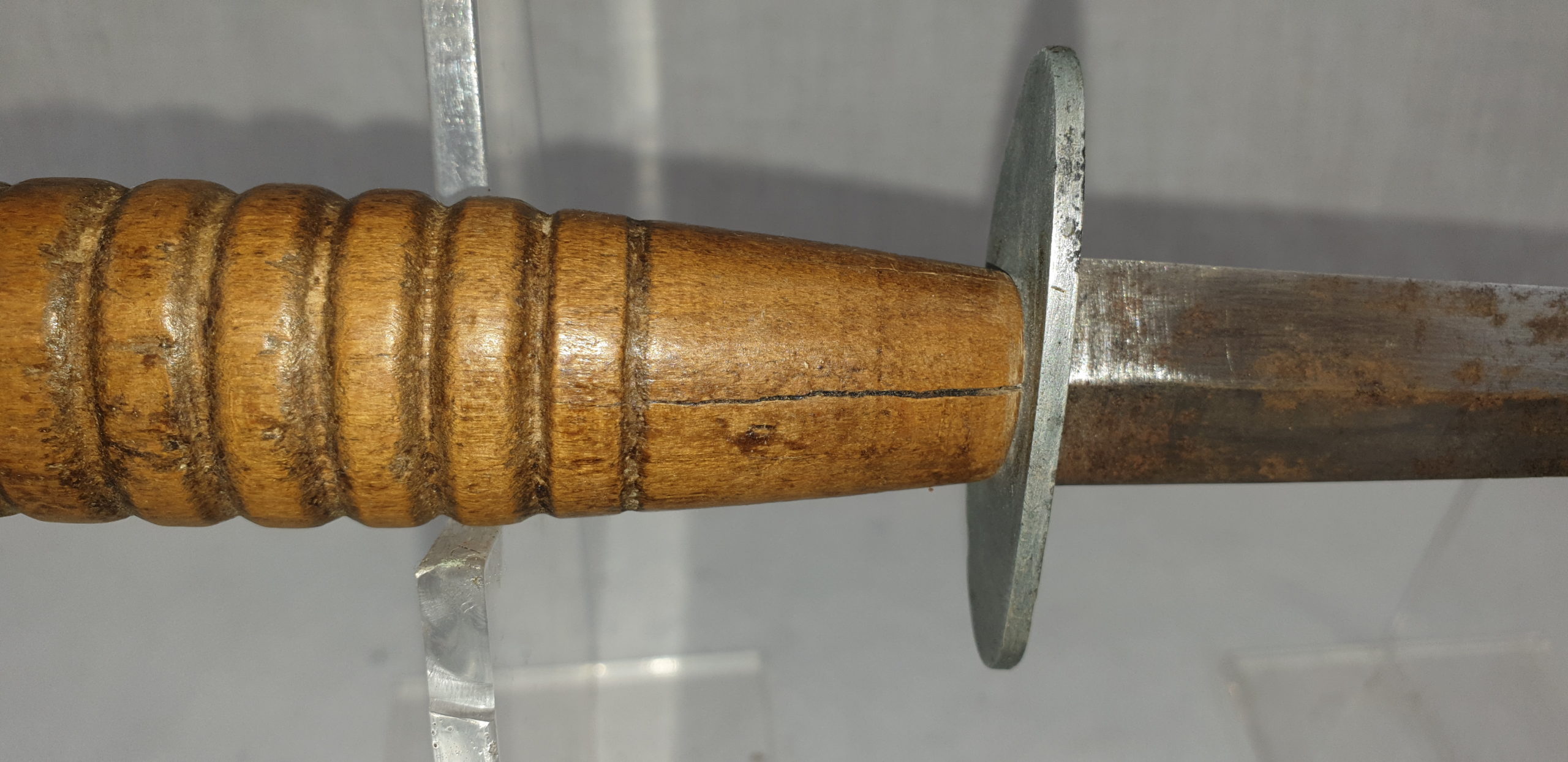 Very Rare WW2 Aircrew Wooden Handle Commando Dagger - Image 12