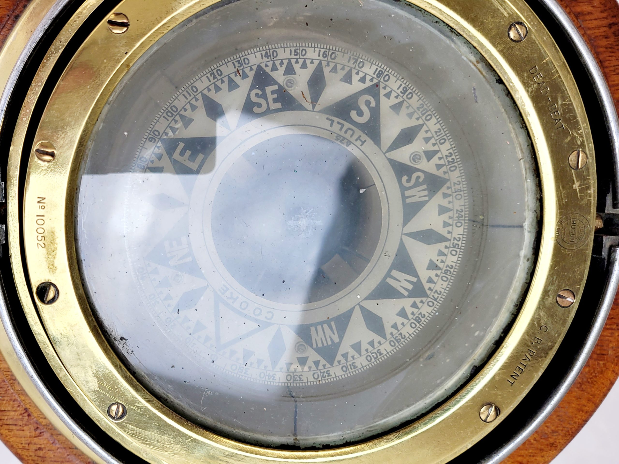 Victorian Brass And Oak Binnacle With Compass Card By Cooke - Image 8