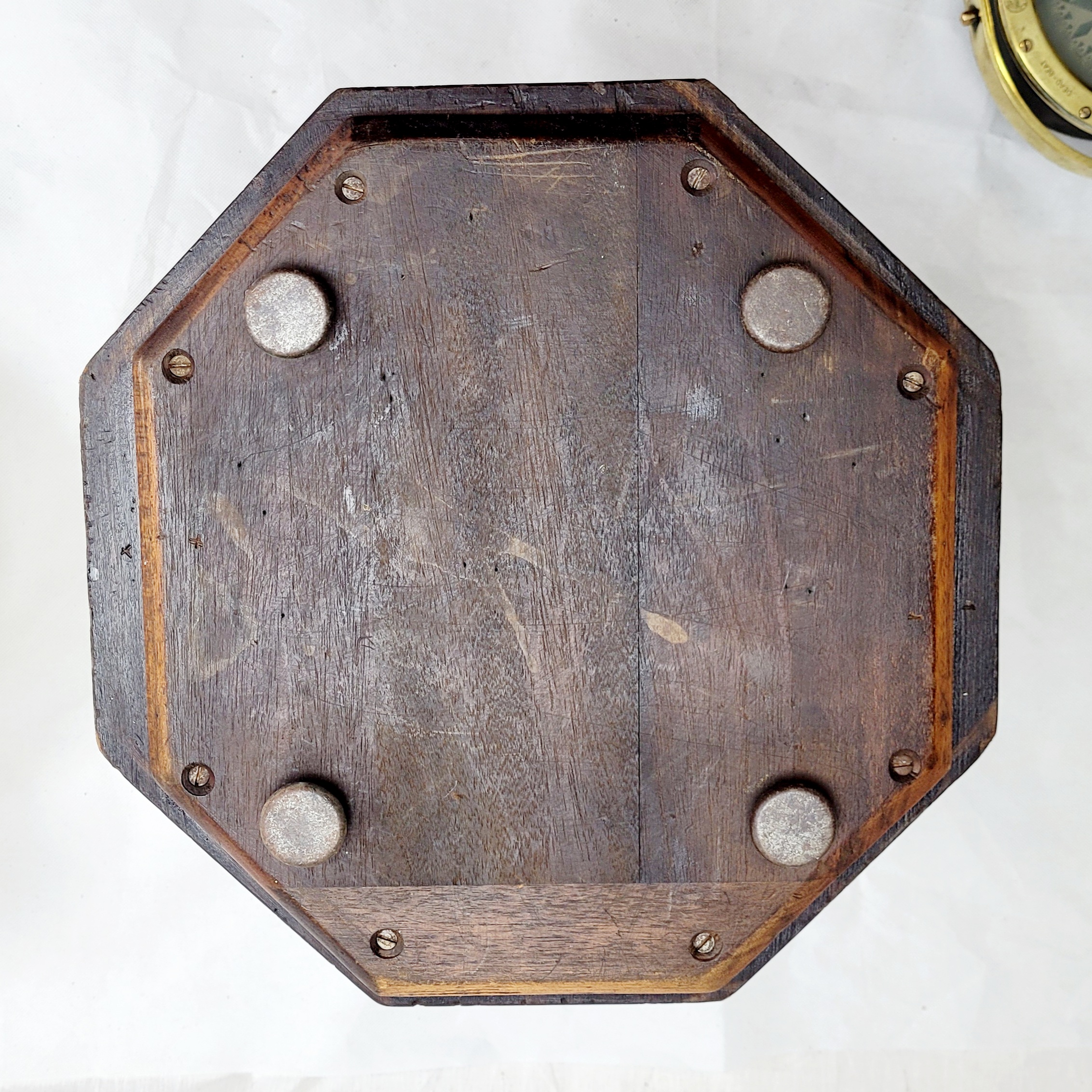 Victorian Brass And Oak Binnacle With Compass Card By Cooke - Image 3