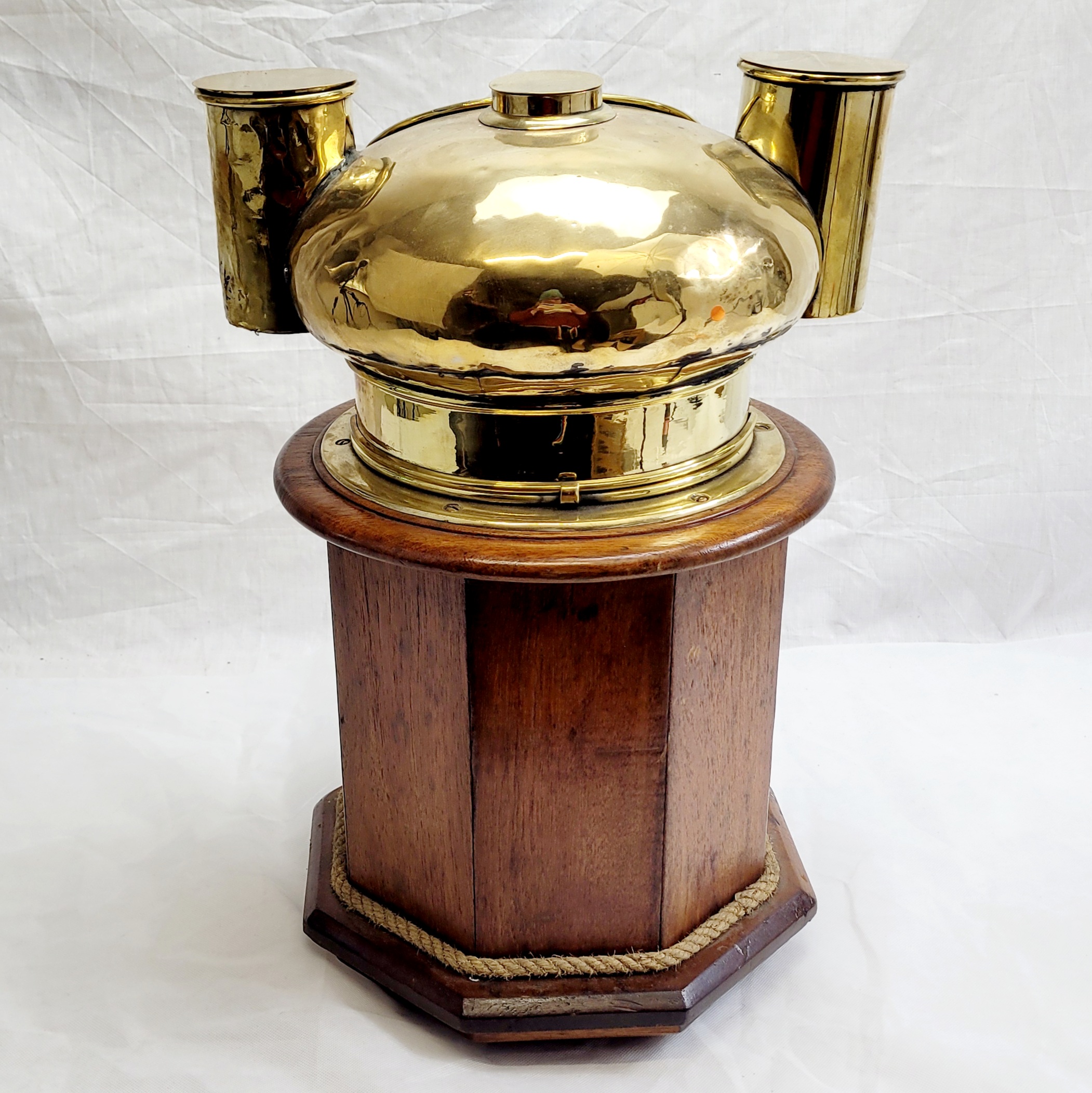 Victorian Brass And Oak Binnacle With Compass Card By Cooke - Image 14