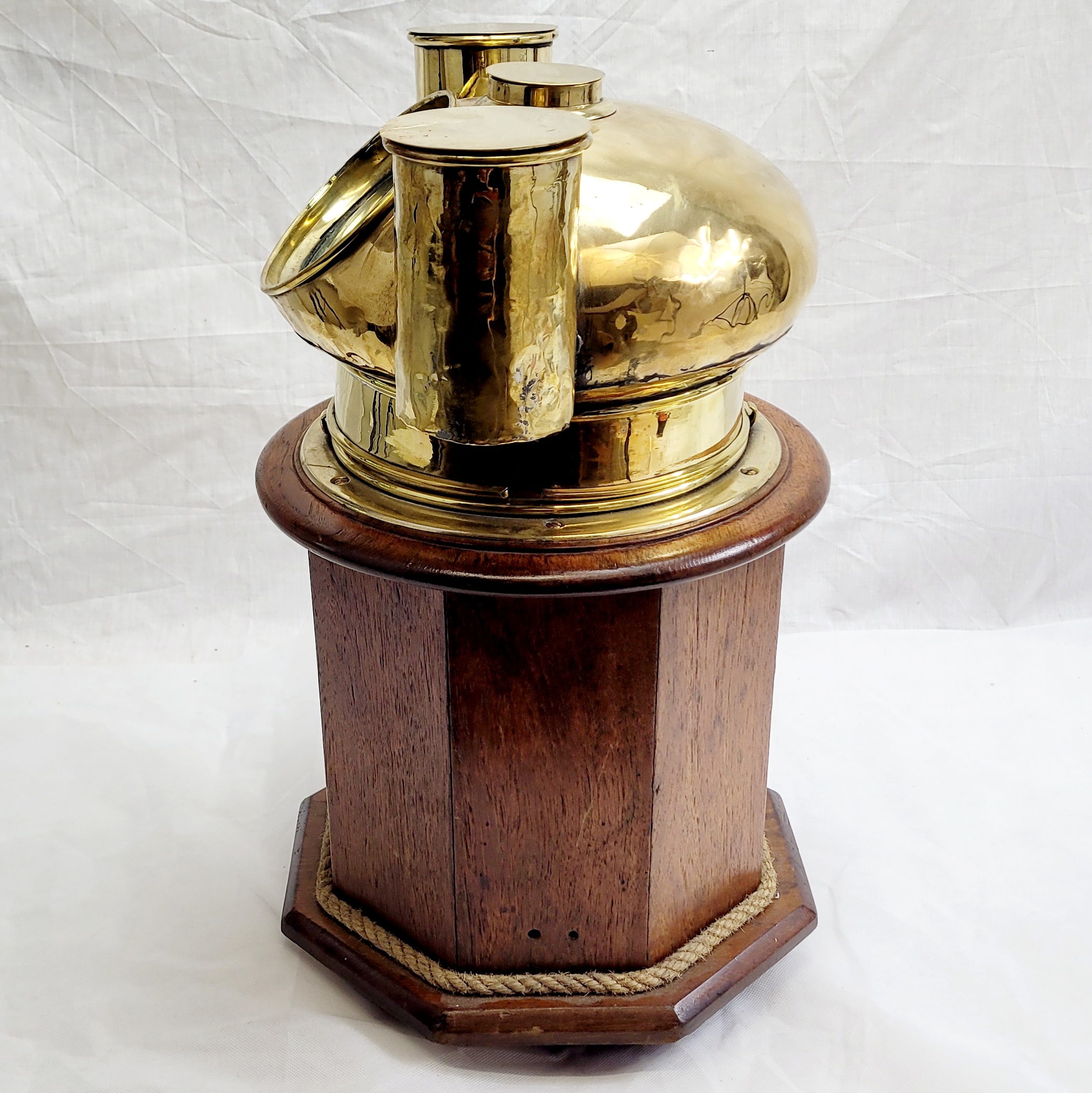 Victorian Brass And Oak Binnacle With Compass Card By Cooke - Image 13