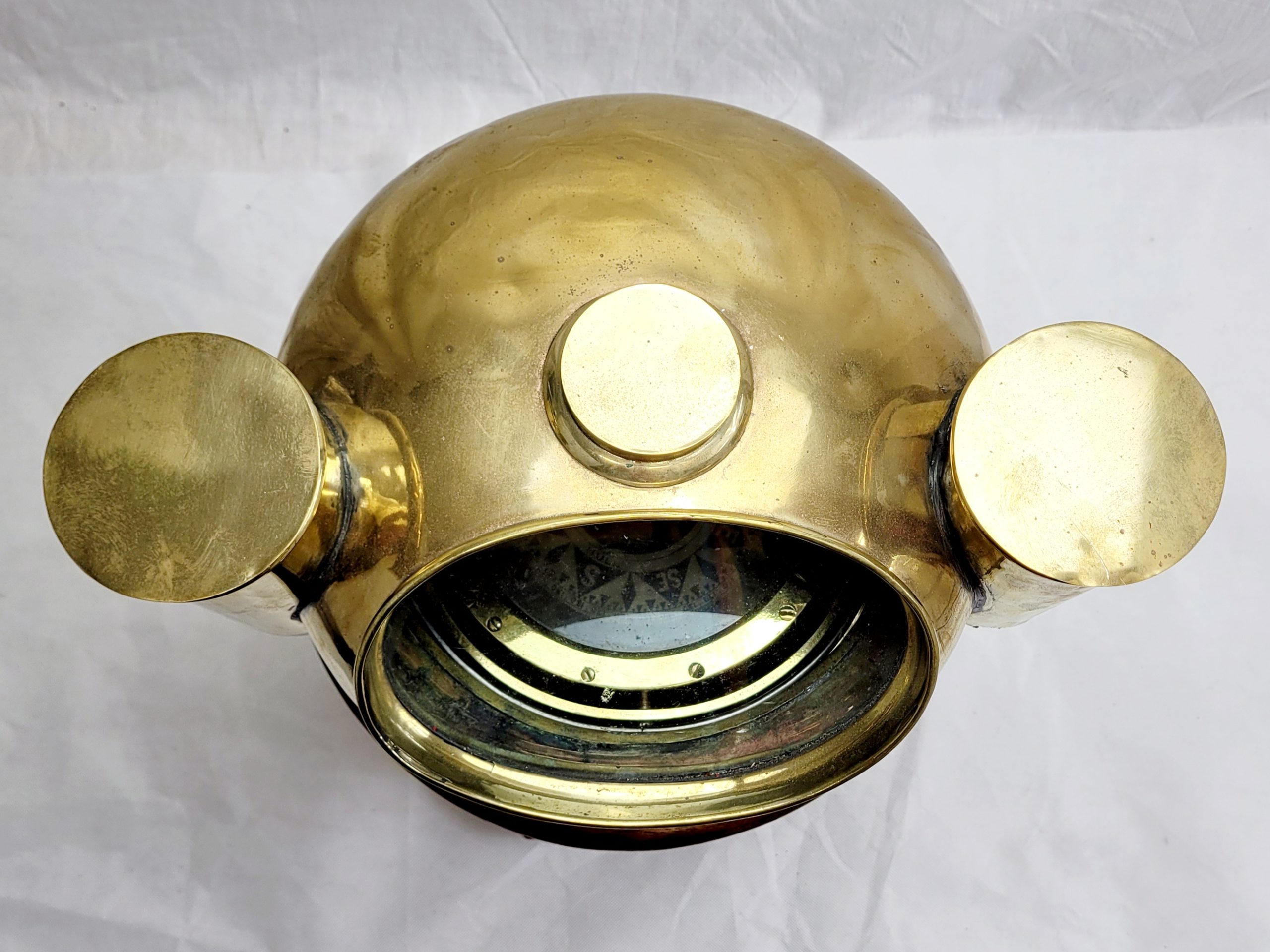 Victorian Brass And Oak Binnacle With Compass Card By Cooke - Image 12