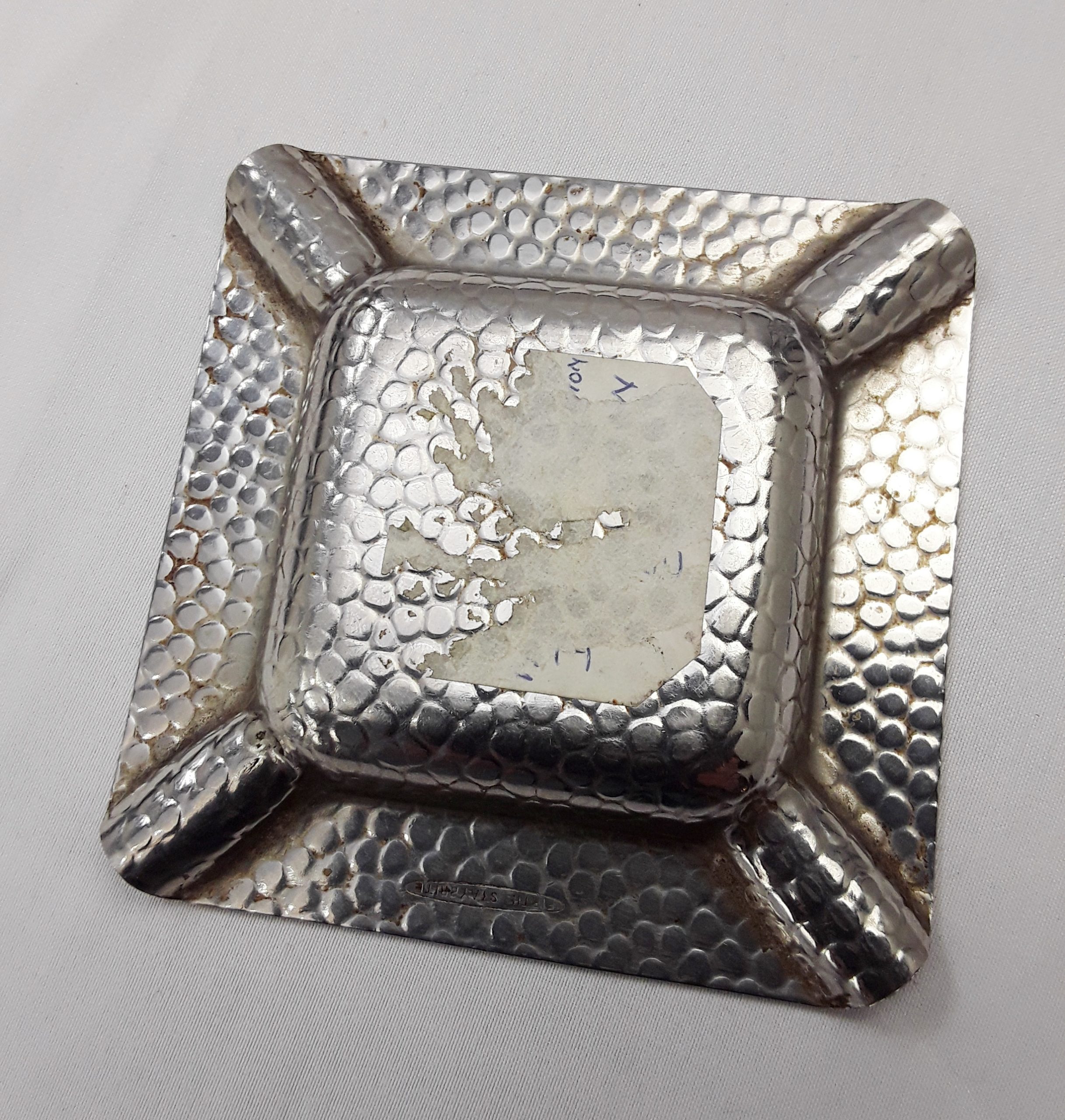 WW1 Battleship HMS Revenge Enamel And Silver Plate Ashtray - Image 3