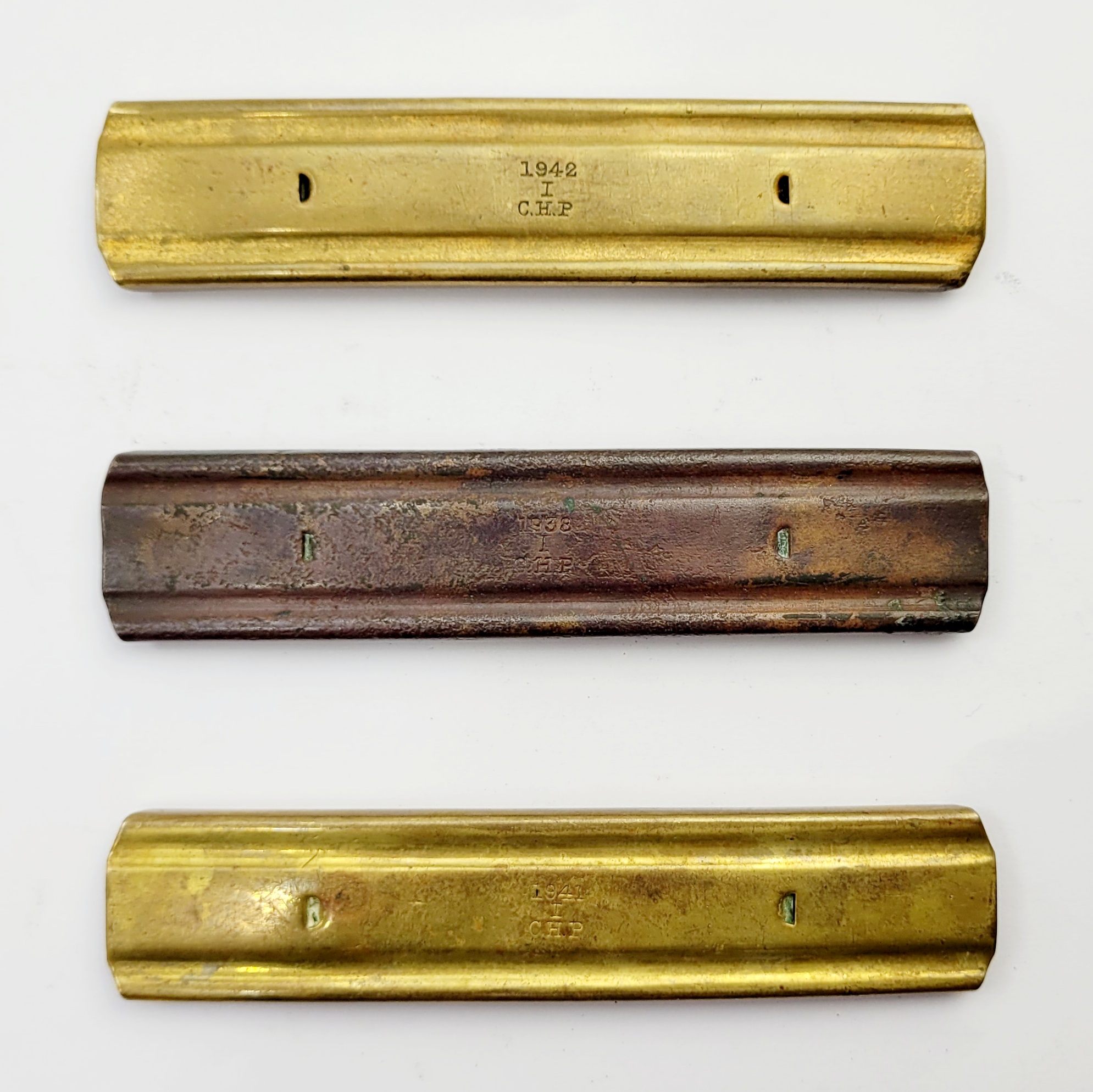 WW2 Era Two Clips of Five Anti Tank Rifle Rounds .55 Boys with Original Pouch and Spare Stripper Clip - Image 7