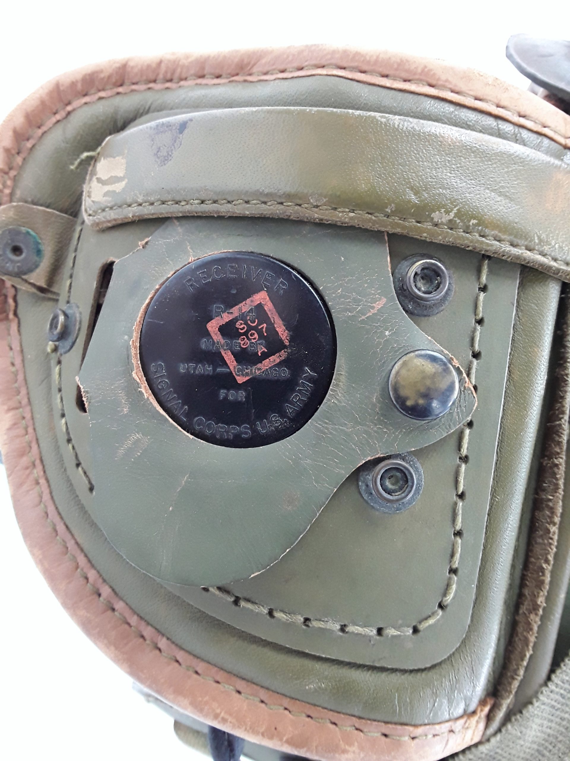 Rare And Unissued Complete Set Of Rawlings WW2 M1938 USA Tankers Helmet With Microphones - Image 16