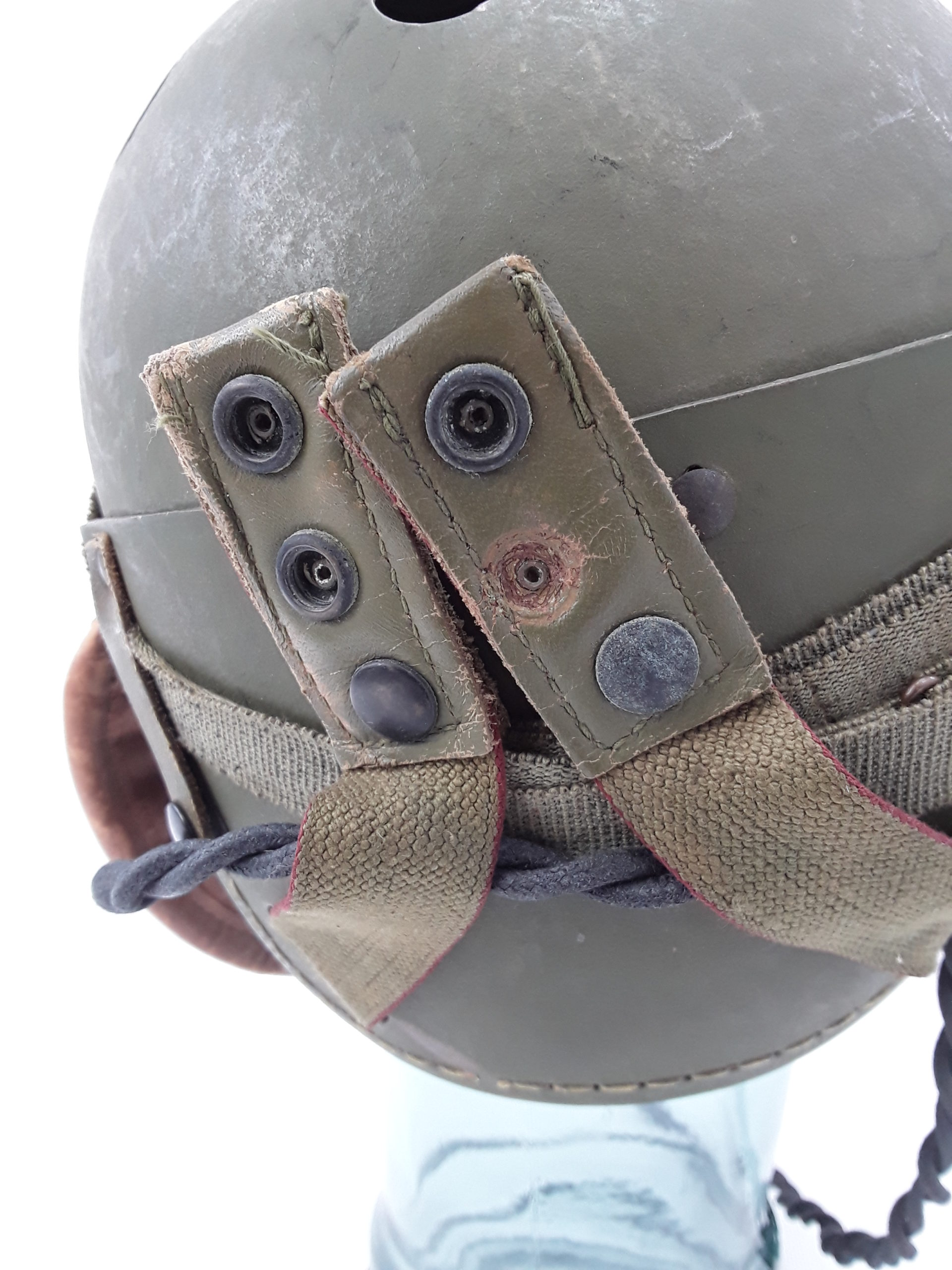 Rare And Unissued Complete Set Of Rawlings WW2 M1938 USA Tankers Helmet With Microphones - Image 10