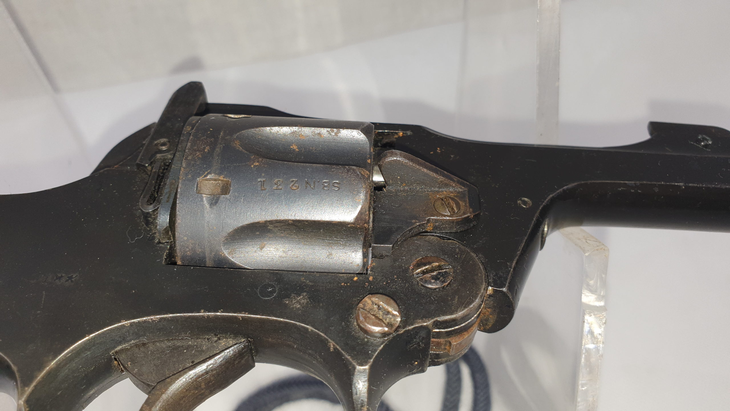 WW2 RAF Webley Conversion Revolver and Lanyard - Deactivated - Image 4