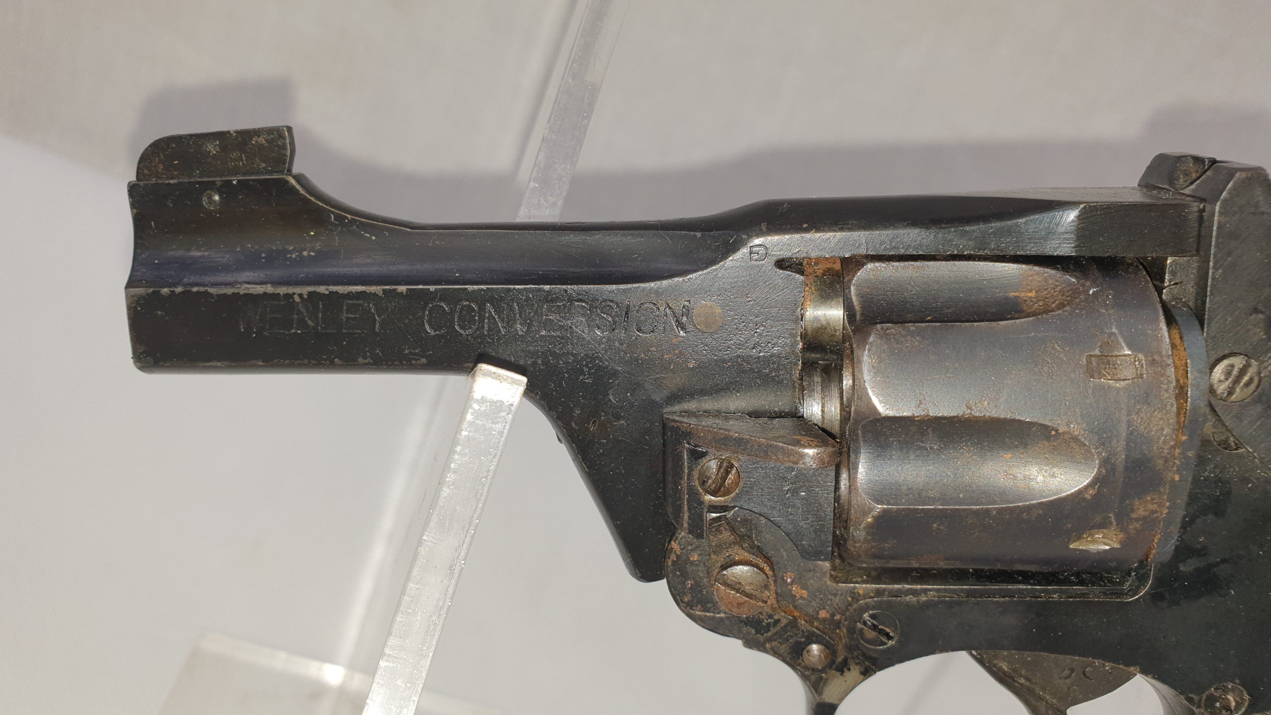 WW2 RAF Webley Conversion Revolver and Lanyard - Deactivated - Image 5