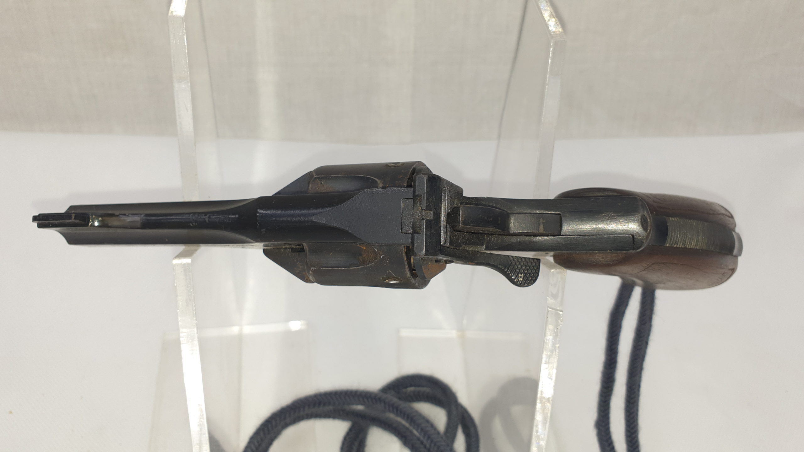 WW2 RAF Webley Conversion Revolver and Lanyard - Deactivated - Image 6