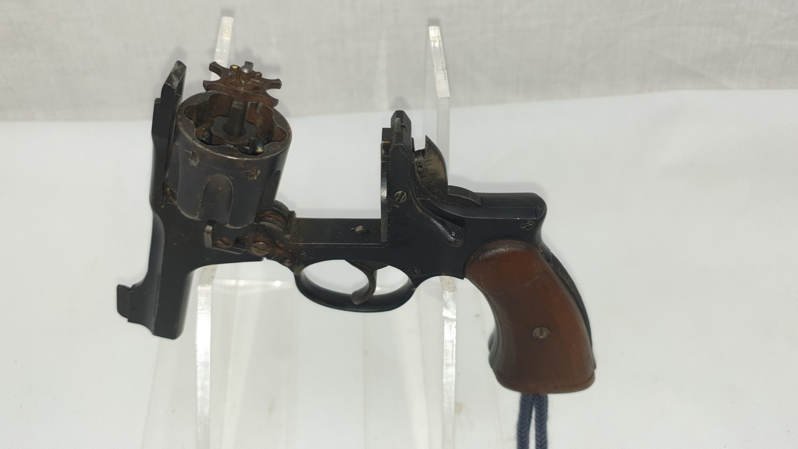 WW2 RAF Webley Conversion Revolver and Lanyard - Deactivated - Image 8