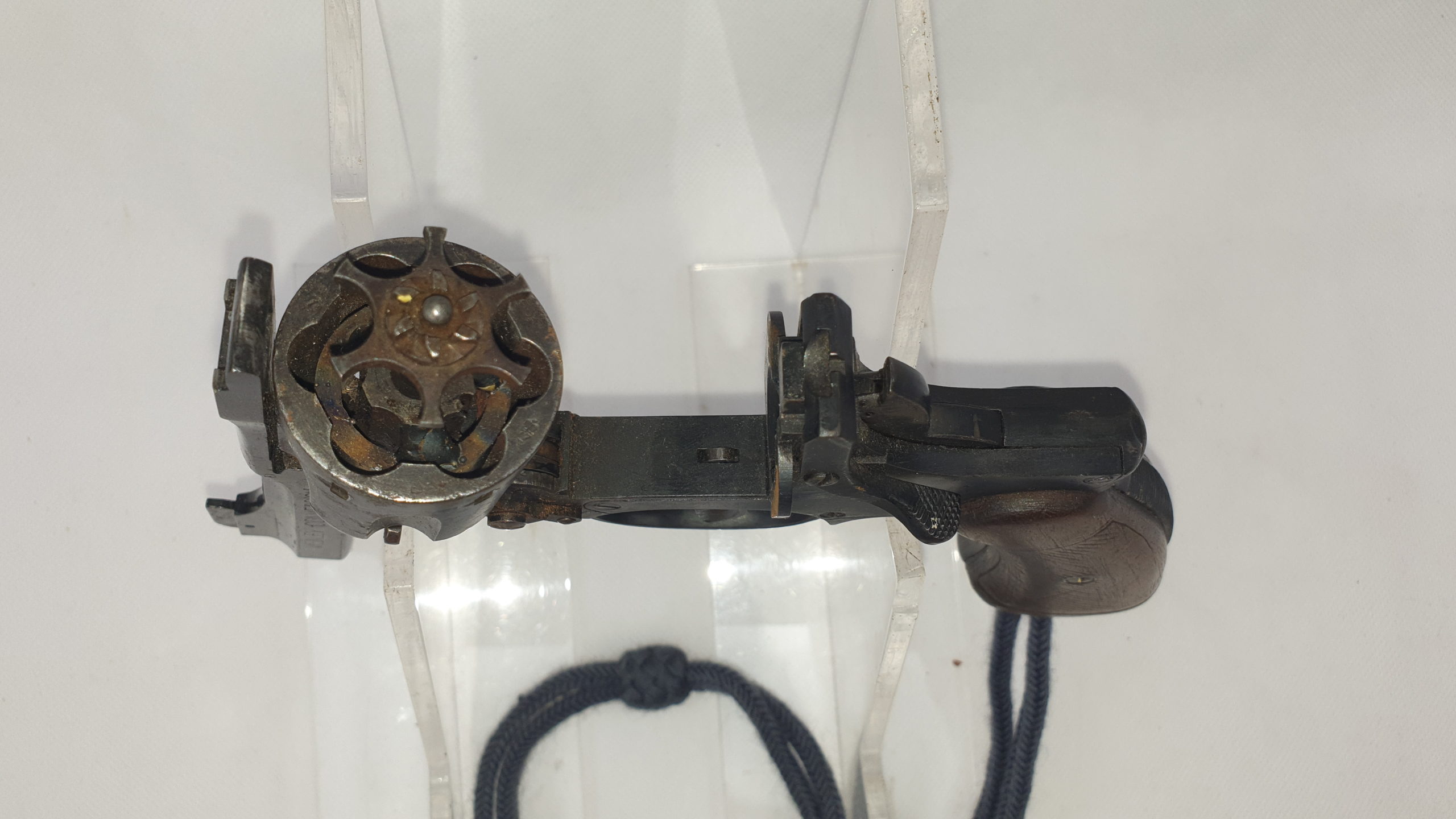 WW2 RAF Webley Conversion Revolver and Lanyard - Deactivated - Image 9