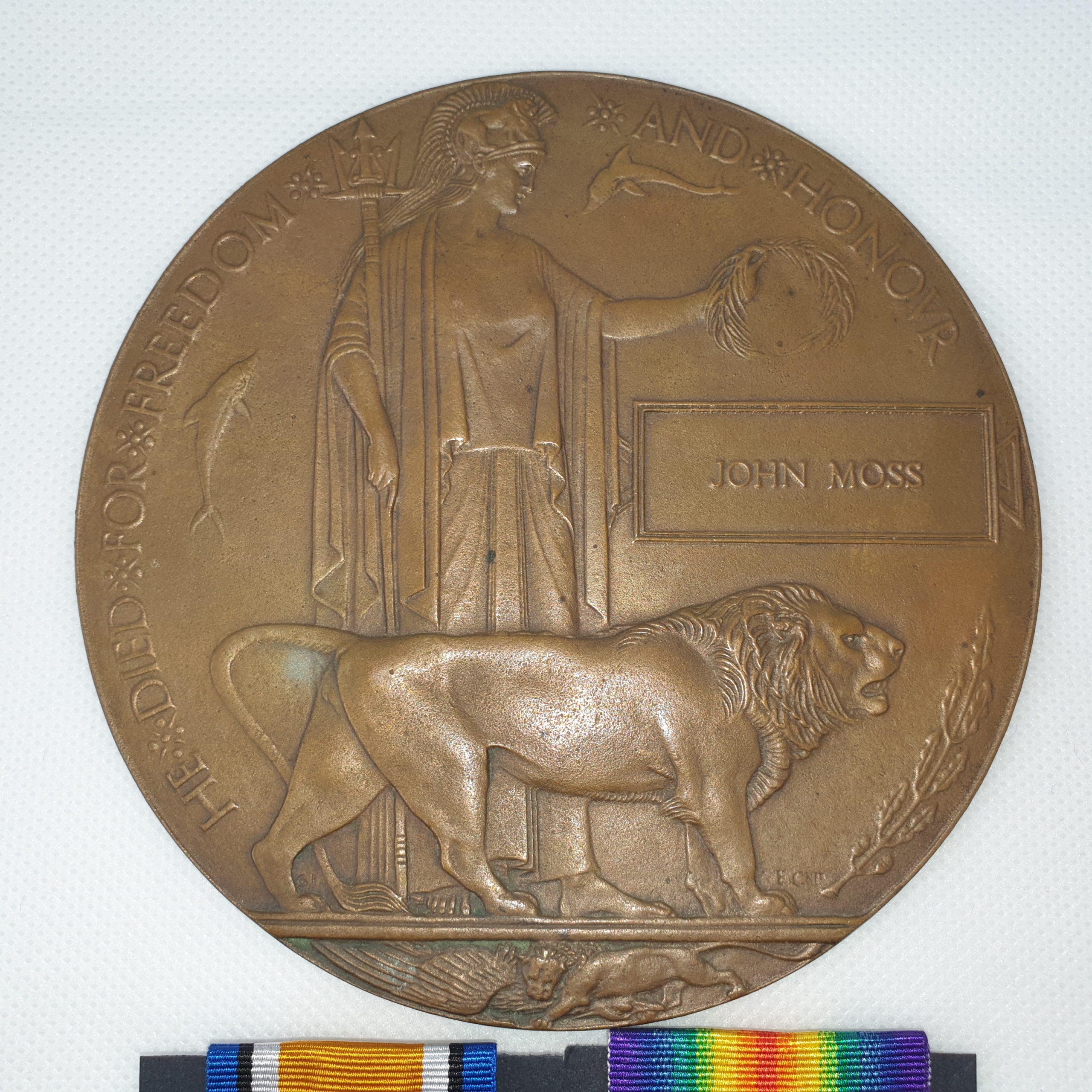 14152 Pte John Moss South Lancashire Reg Casualty WW1 Medal Pair And Death Penny - Image 6