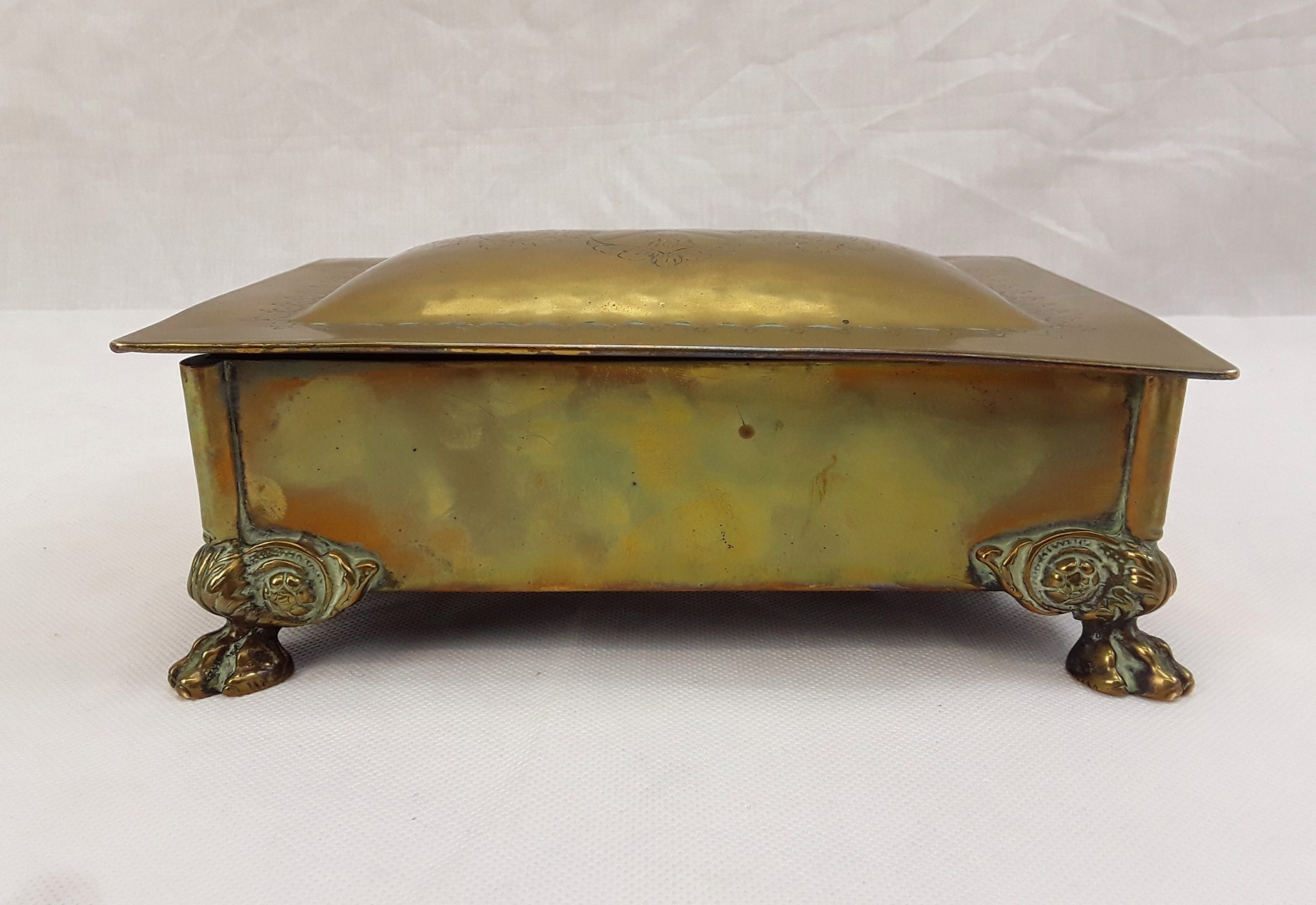 Antique Early 19 th Century Brass Tobacco Box In The Dutch Manner - Image 3