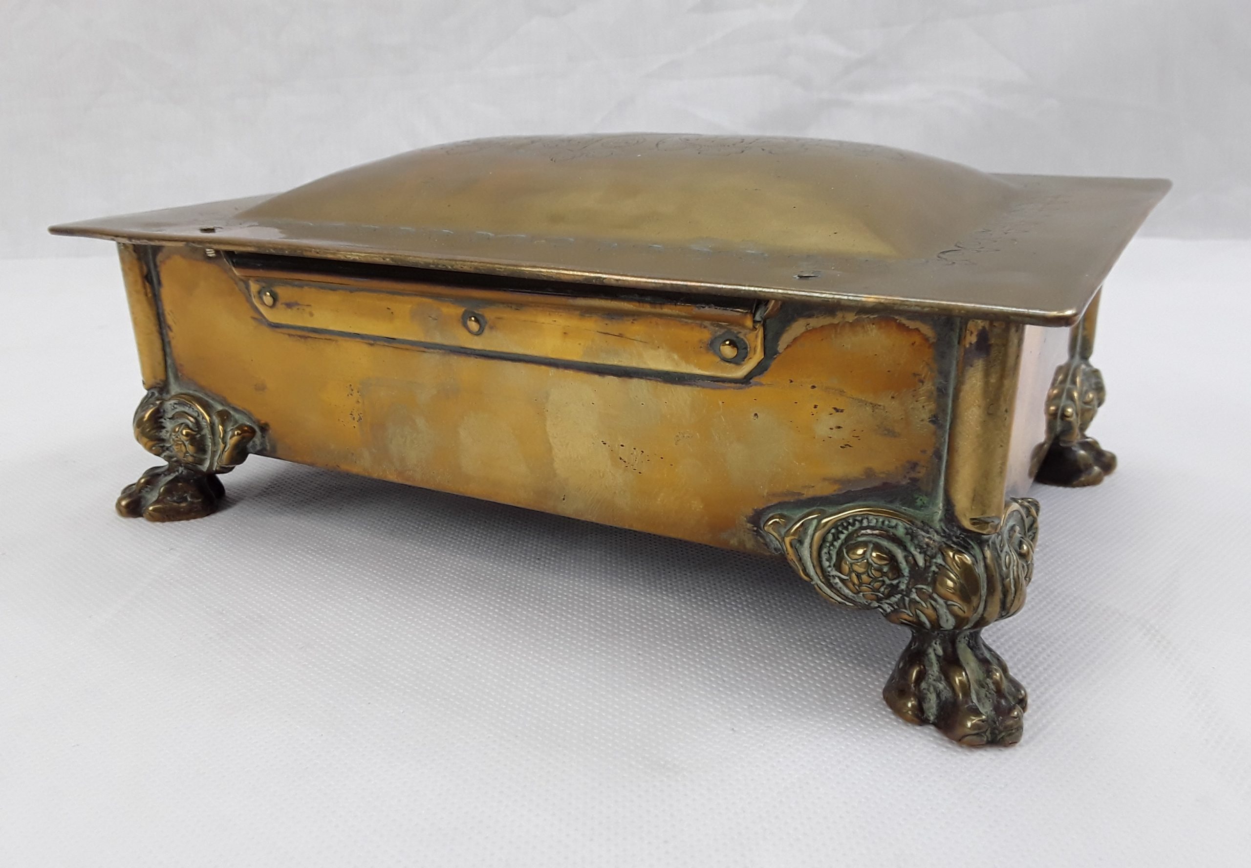 Antique Early 19 th Century Brass Tobacco Box In The Dutch Manner - Image 5