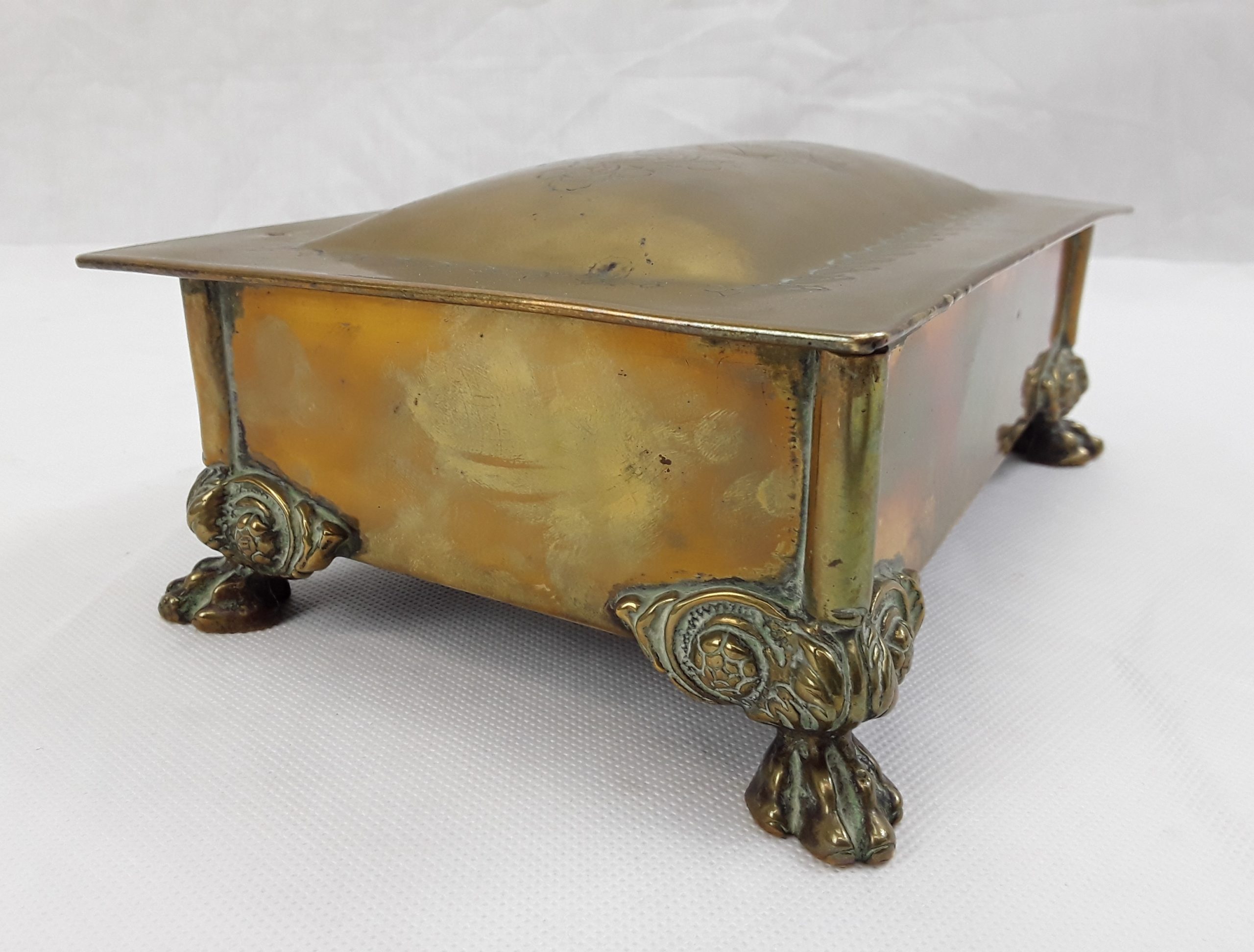 Antique Early 19 th Century Brass Tobacco Box In The Dutch Manner - Image 4