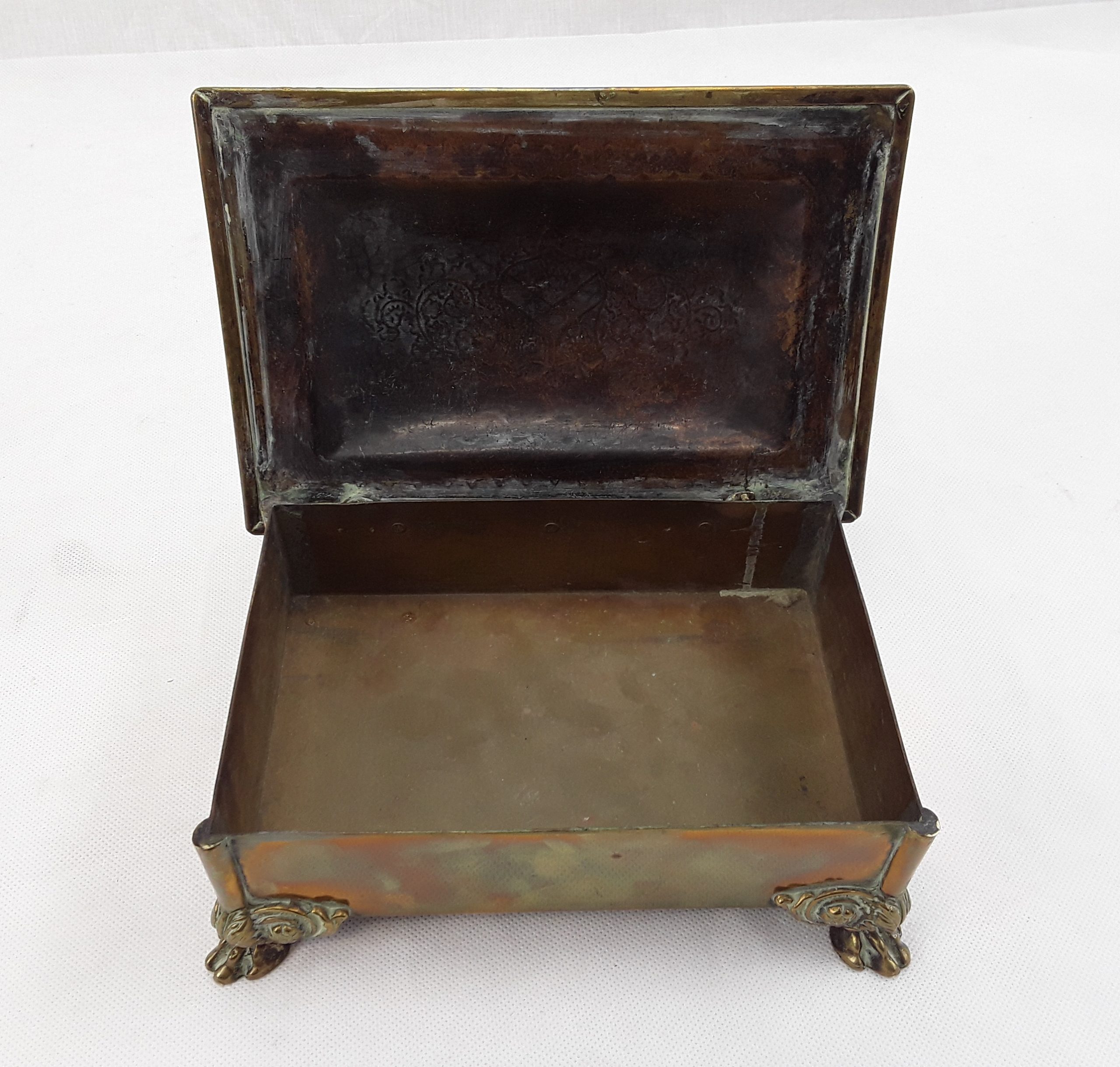 Antique Early 19 th Century Brass Tobacco Box In The Dutch Manner - Image 9