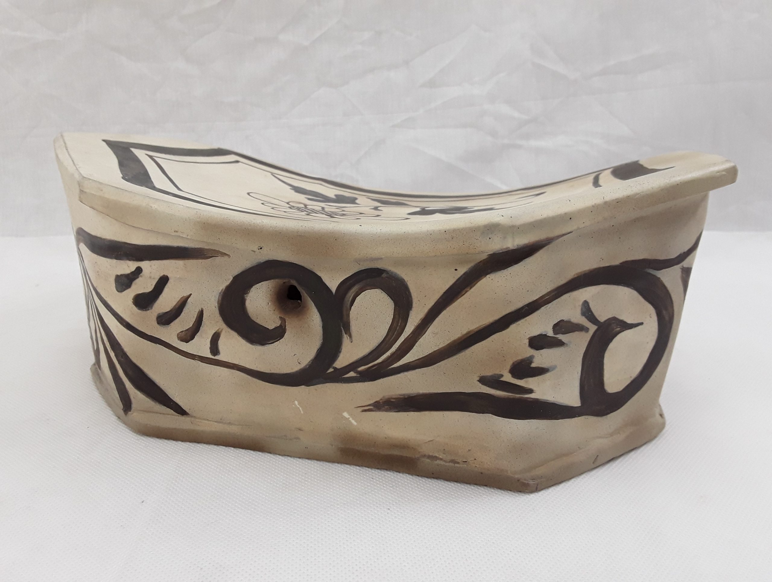 Chinese Cizhou Ware Yuan Period 1271 To 1368 Ceramic Head Rest Pillow - Image 6