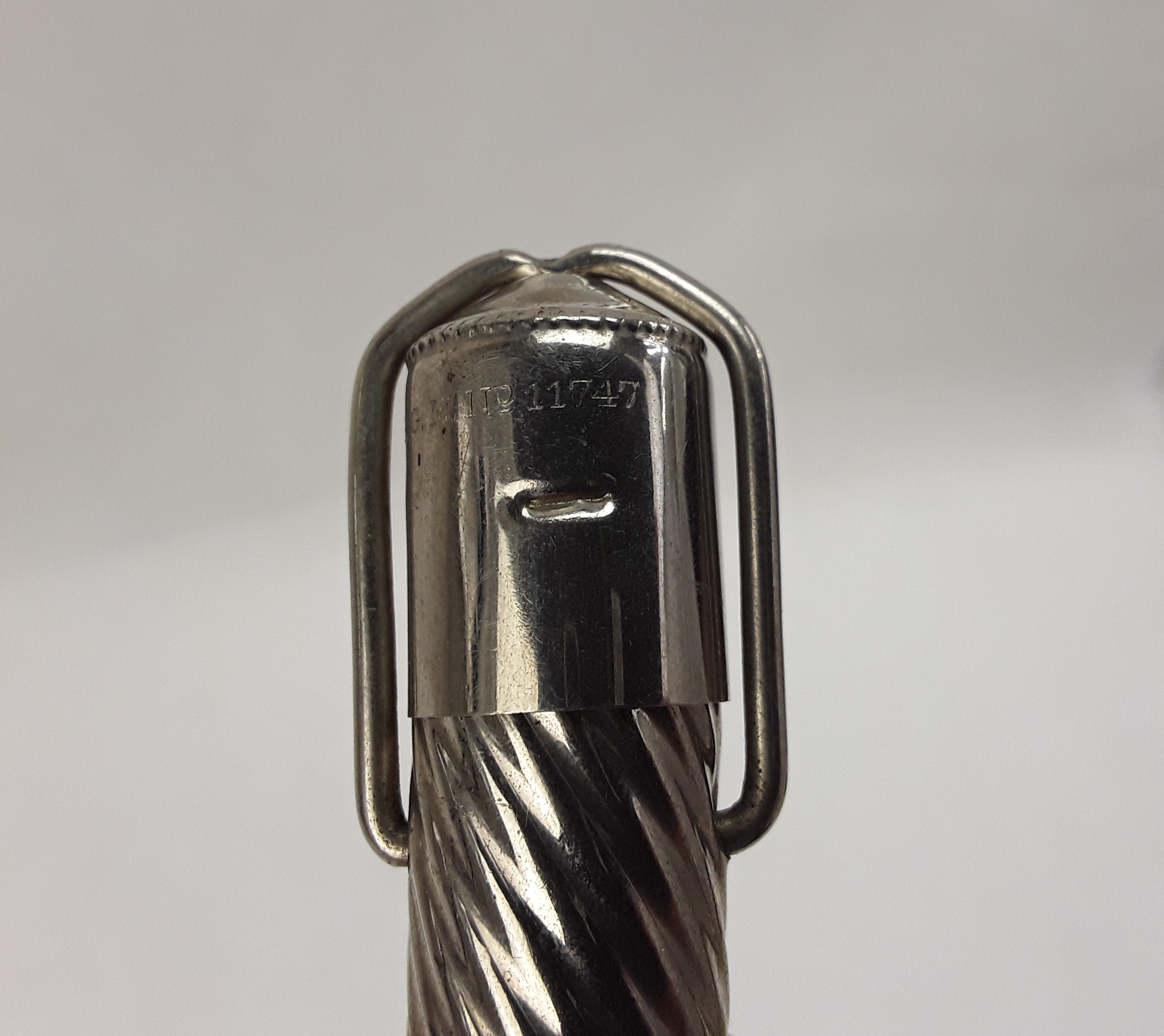 Early 20th Century Chromed Steel Travelling Inkwell With Pen And Pencil - Image 4