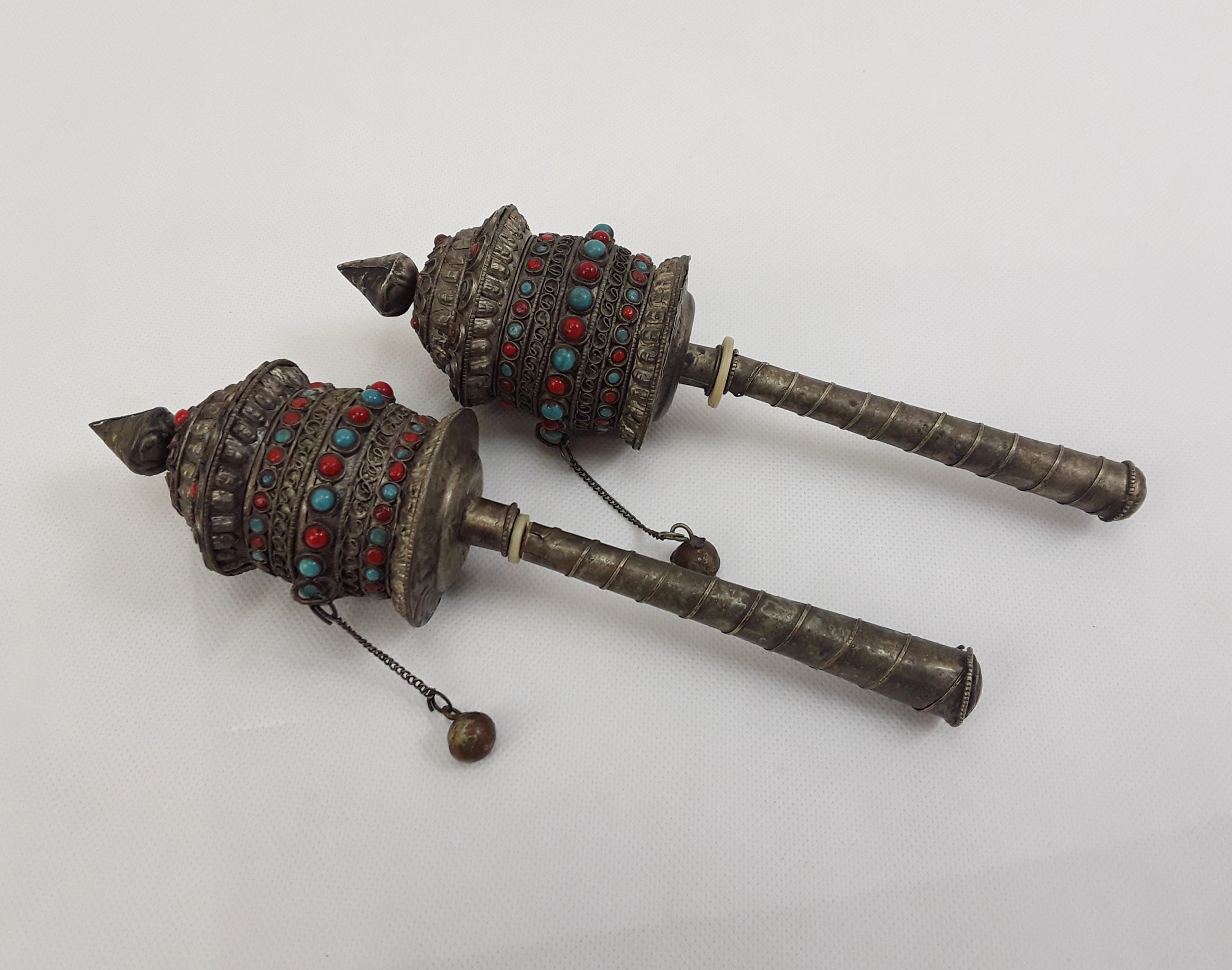 Early 20th Century Tibetan Prayer Wheels