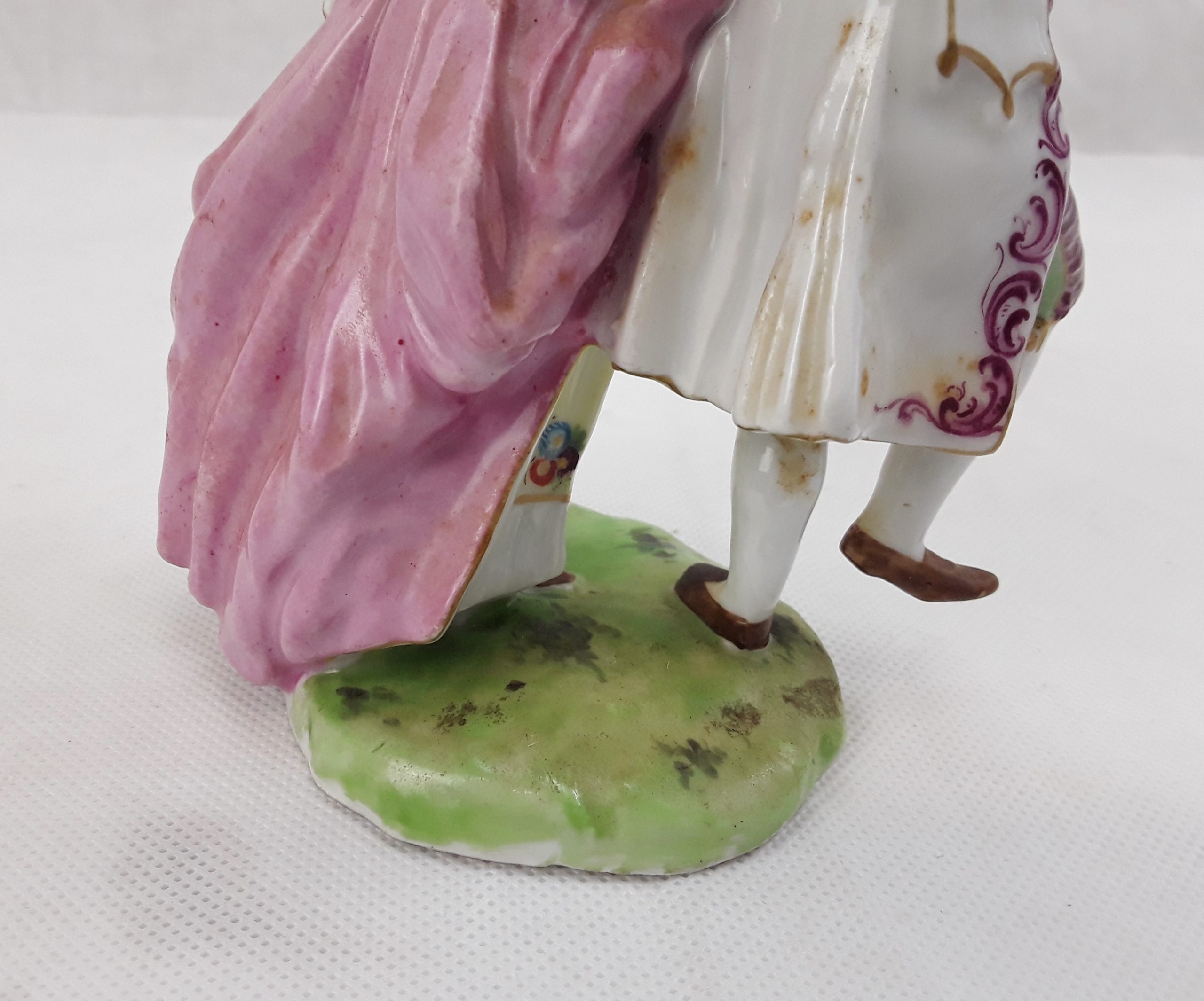Frankenthal 1762 To 1799 Porcelain Figurine Group Of A Male Musician And A Female Holding Sheet Music - Image 3