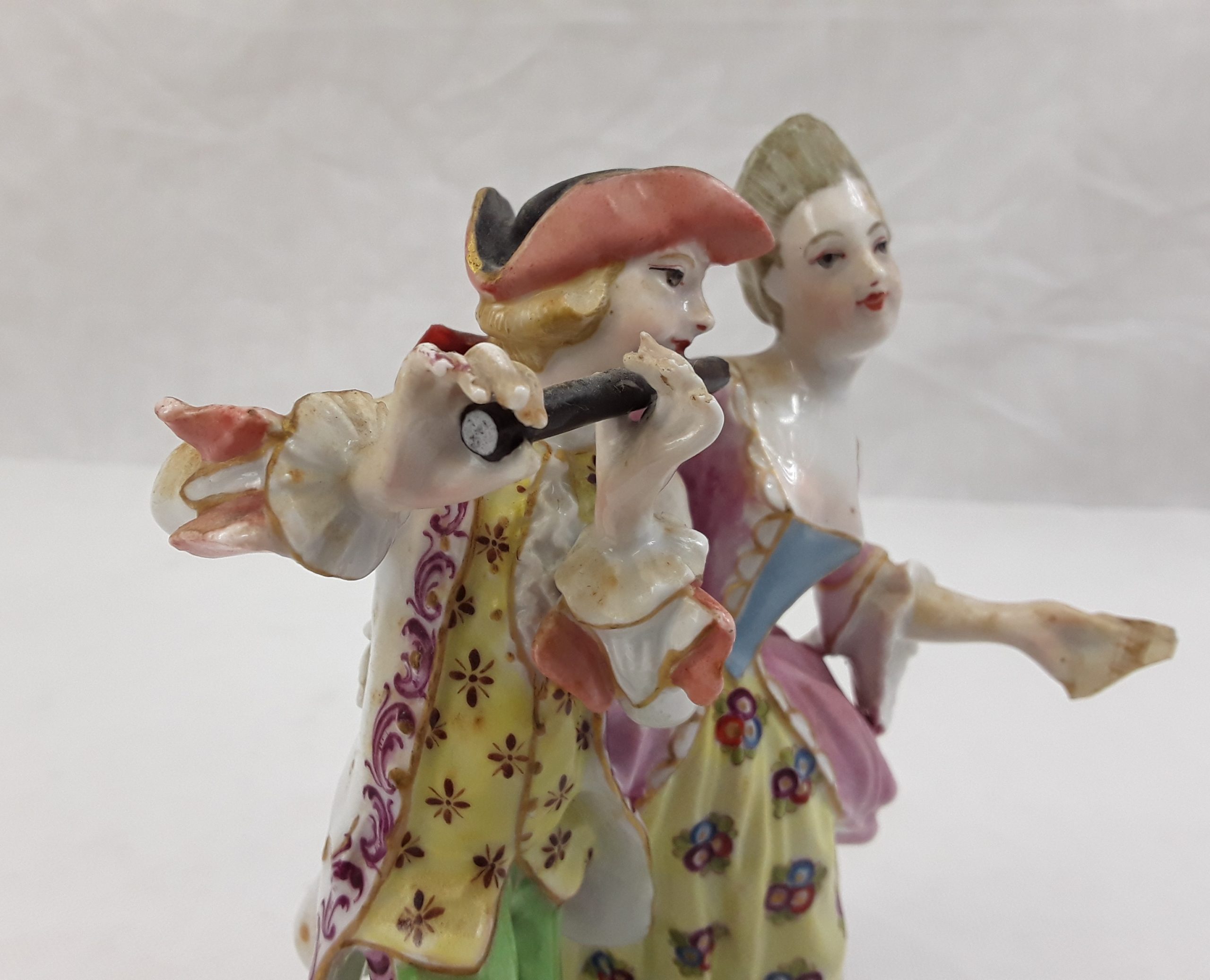 Frankenthal 1762 To 1799 Porcelain Figurine Group Of A Male Musician And A Female Holding Sheet Music - Image 8