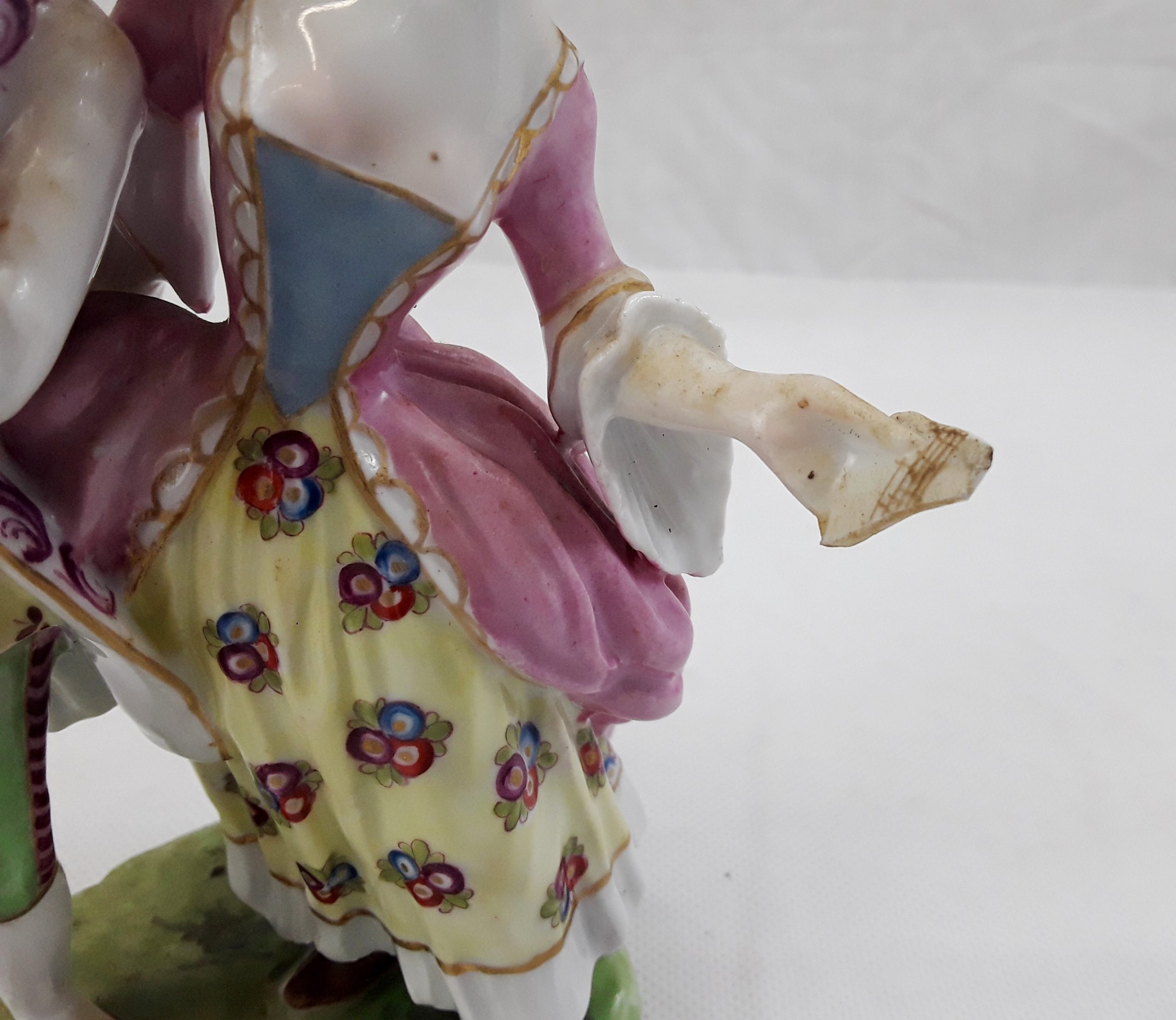Frankenthal 1762 To 1799 Porcelain Figurine Group Of A Male Musician And A Female Holding Sheet Music - Image 7