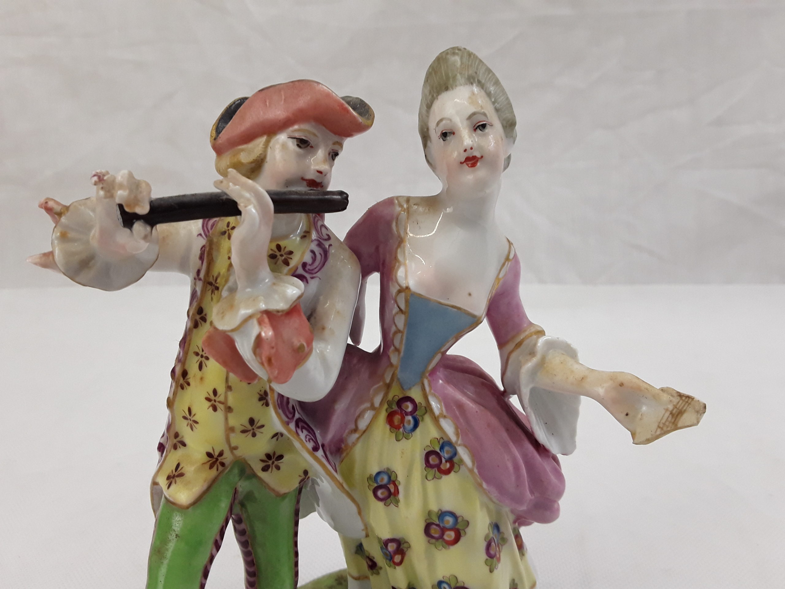 Frankenthal 1762 To 1799 Porcelain Figurine Group Of A Male Musician And A Female Holding Sheet Music - Image 5