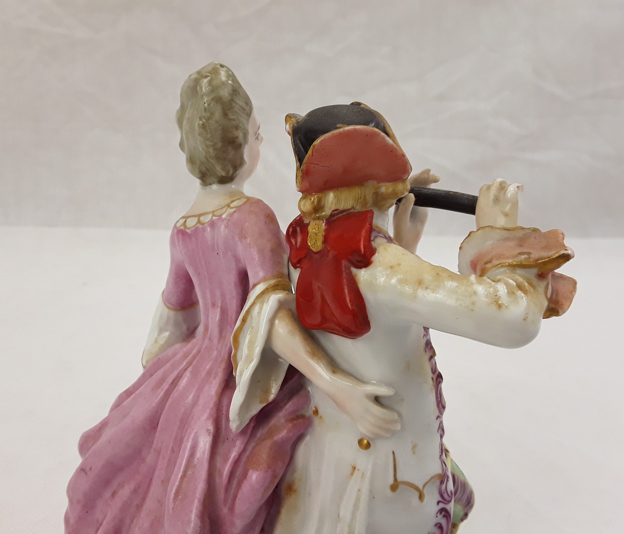 Frankenthal 1762 To 1799 Porcelain Figurine Group Of A Male Musician And A Female Holding Sheet Music - Image 4