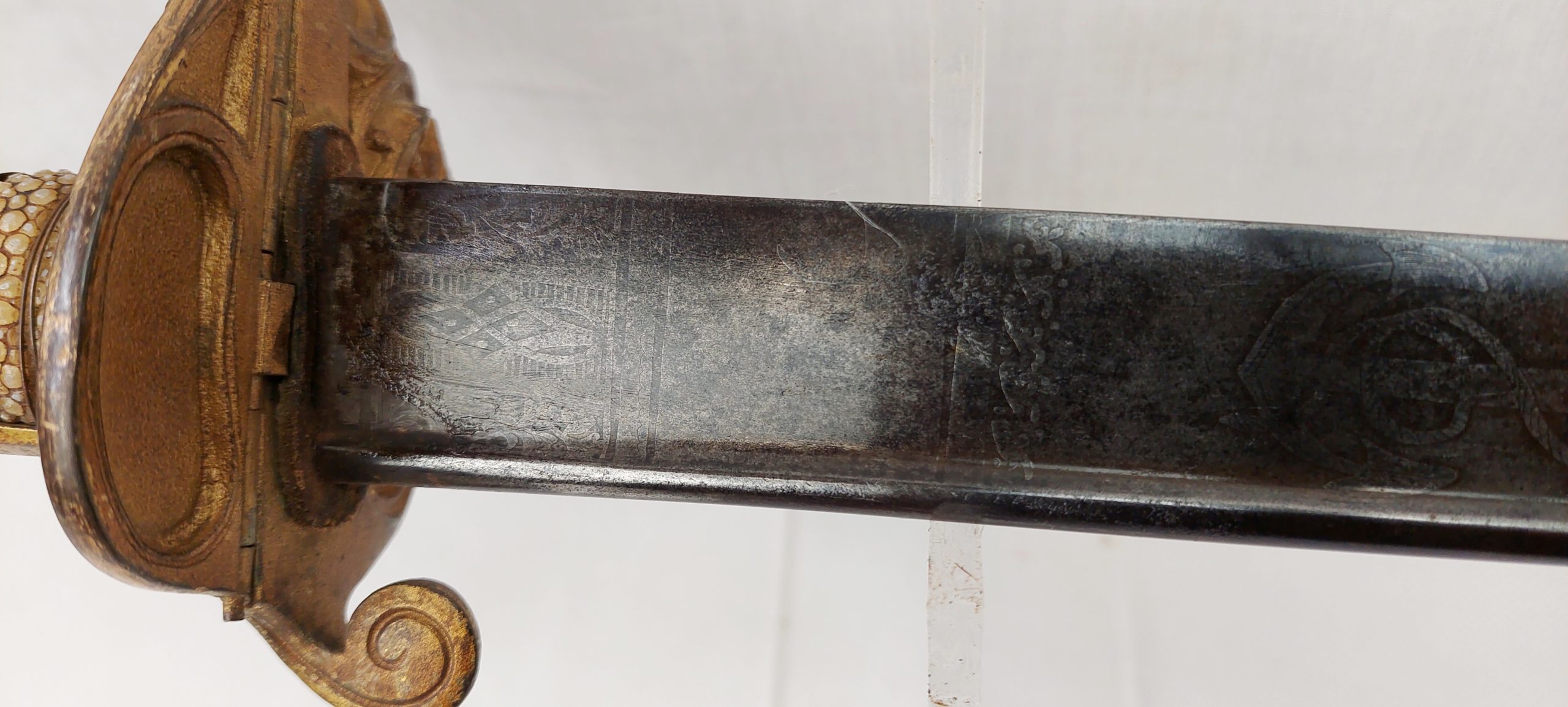 Good Early 1827 Pattern Royal Navy Officers Pipeback Sword In Untouched Order - Image 7