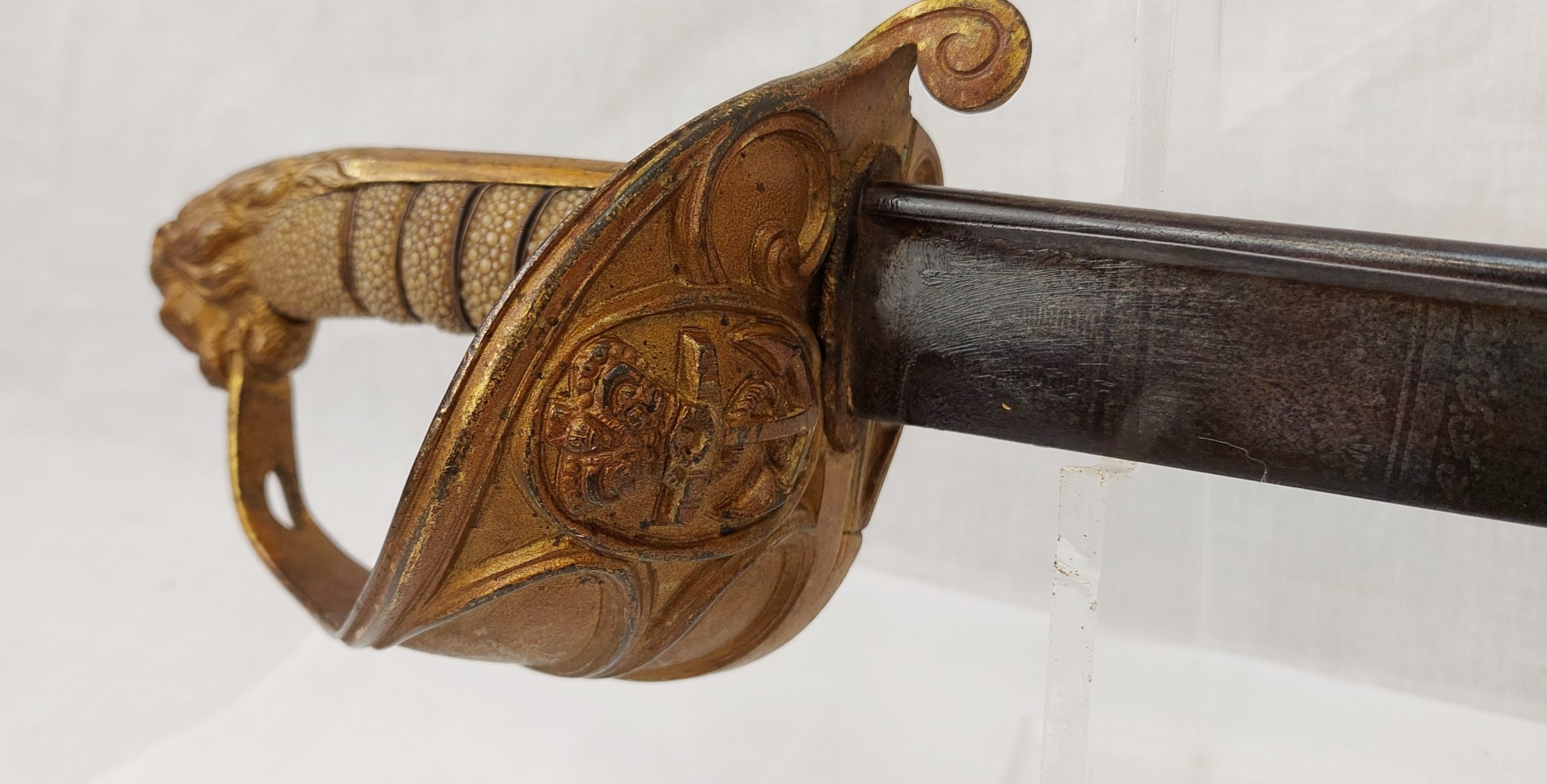 Good Early 1827 Pattern Royal Navy Officers Pipeback Sword In Untouched Order - Image 5