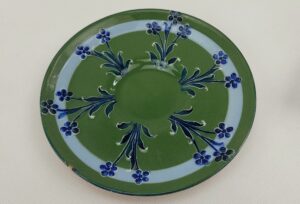Late Victorian Moorcroft For MacIntyre Florian Ware Floral Saucer*
