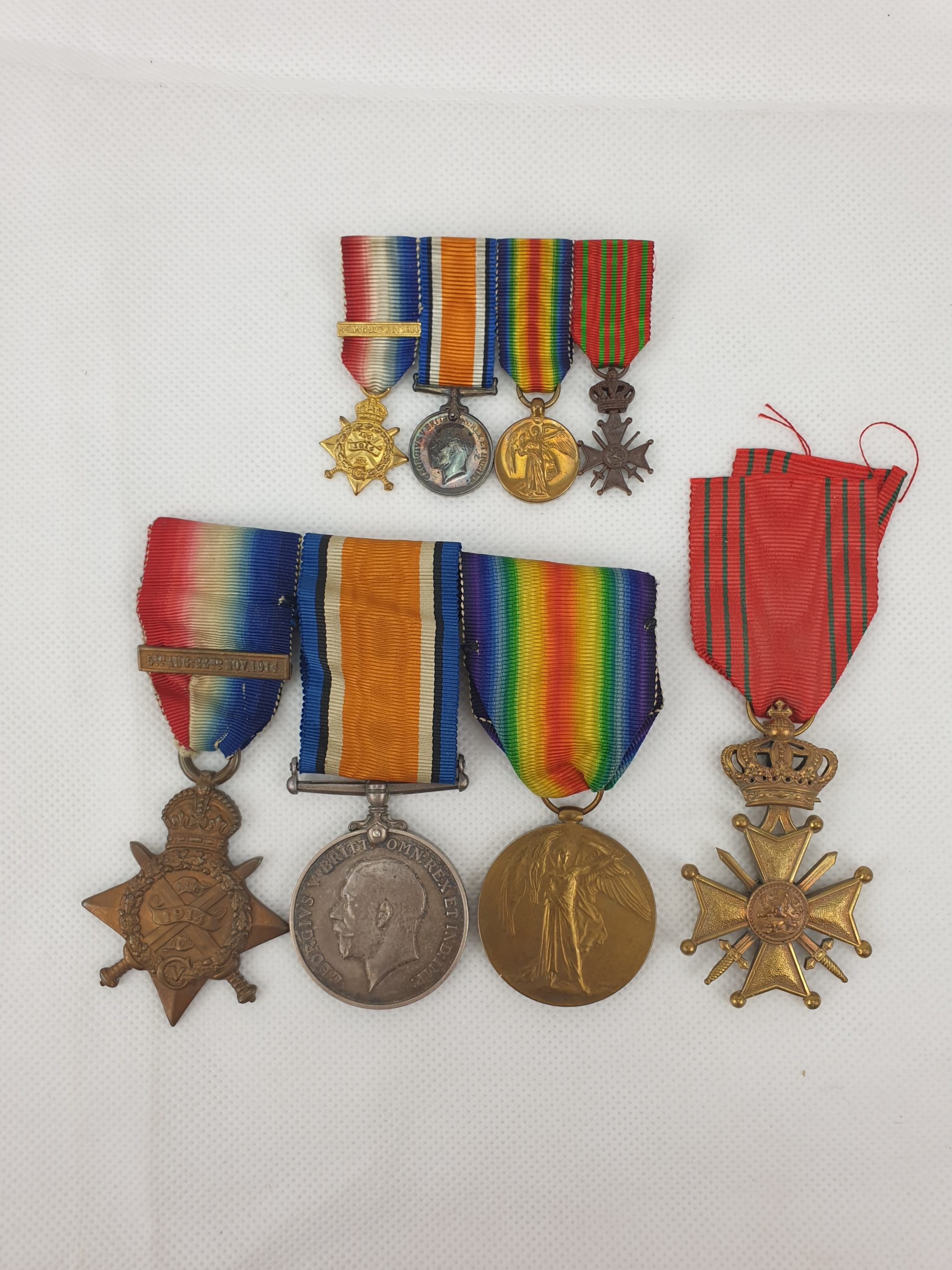 Low Numbered Private A. Churchman 12th Lancers WW1 1914 Mons Trio, Miniatures And Belgian Croix De Guerre