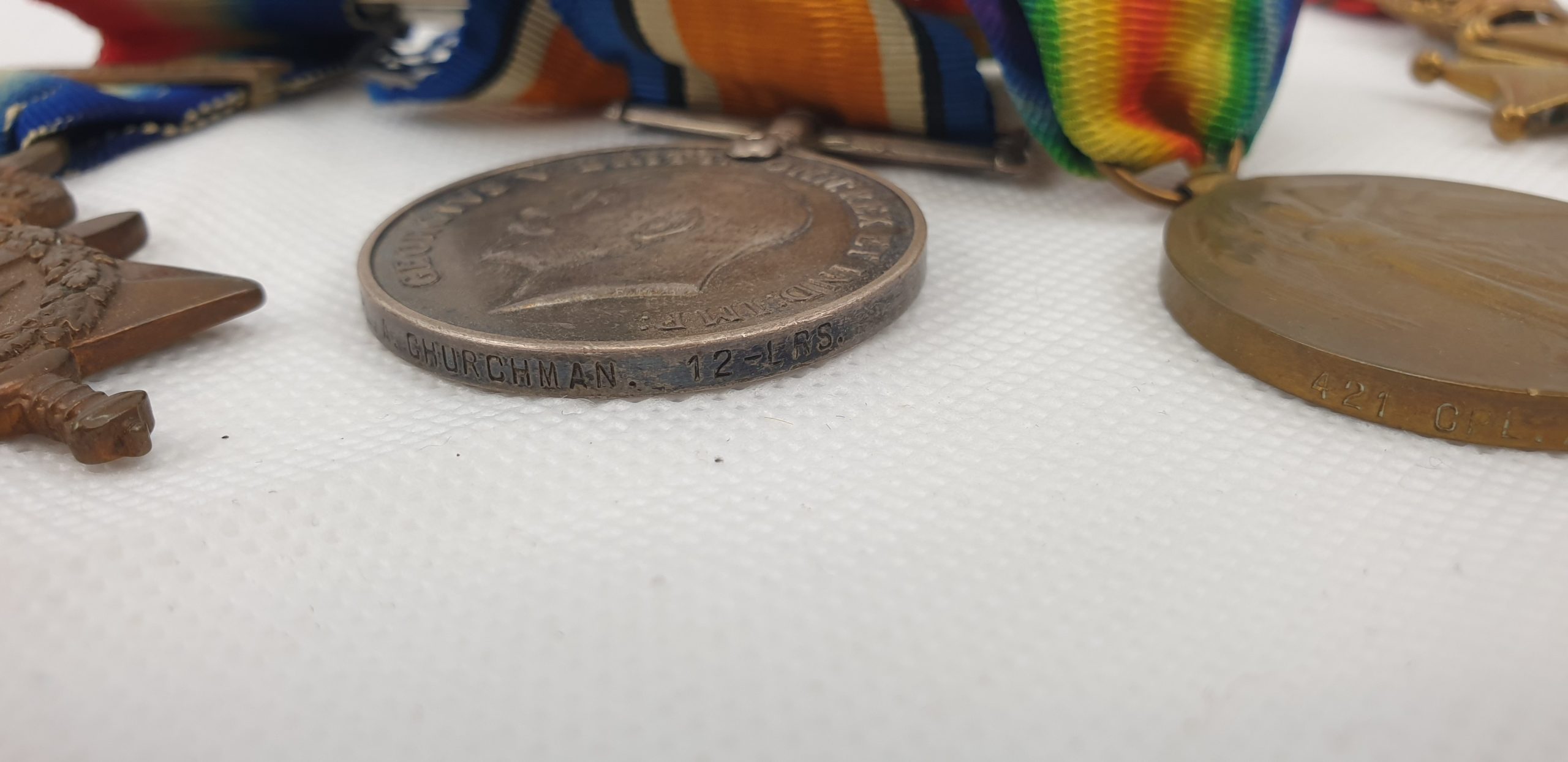 Low Numbered Private A. Churchman 12th Lancers WW1 1914 Mons Trio, Miniatures And Belgian Croix De Guerre - Image 12
