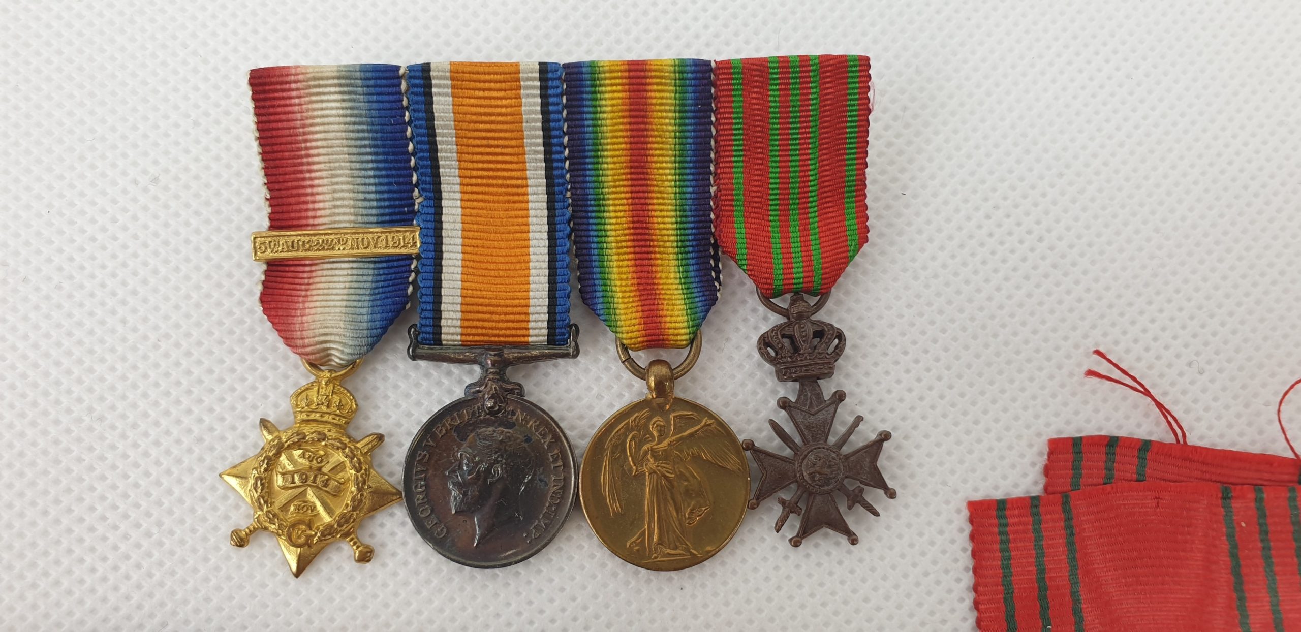 Low Numbered Private A. Churchman 12th Lancers WW1 1914 Mons Trio, Miniatures And Belgian Croix De Guerre - Image 2