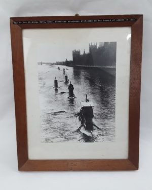 Photograph Of Royal Navy Submarine Squadrons On The Thames 1909