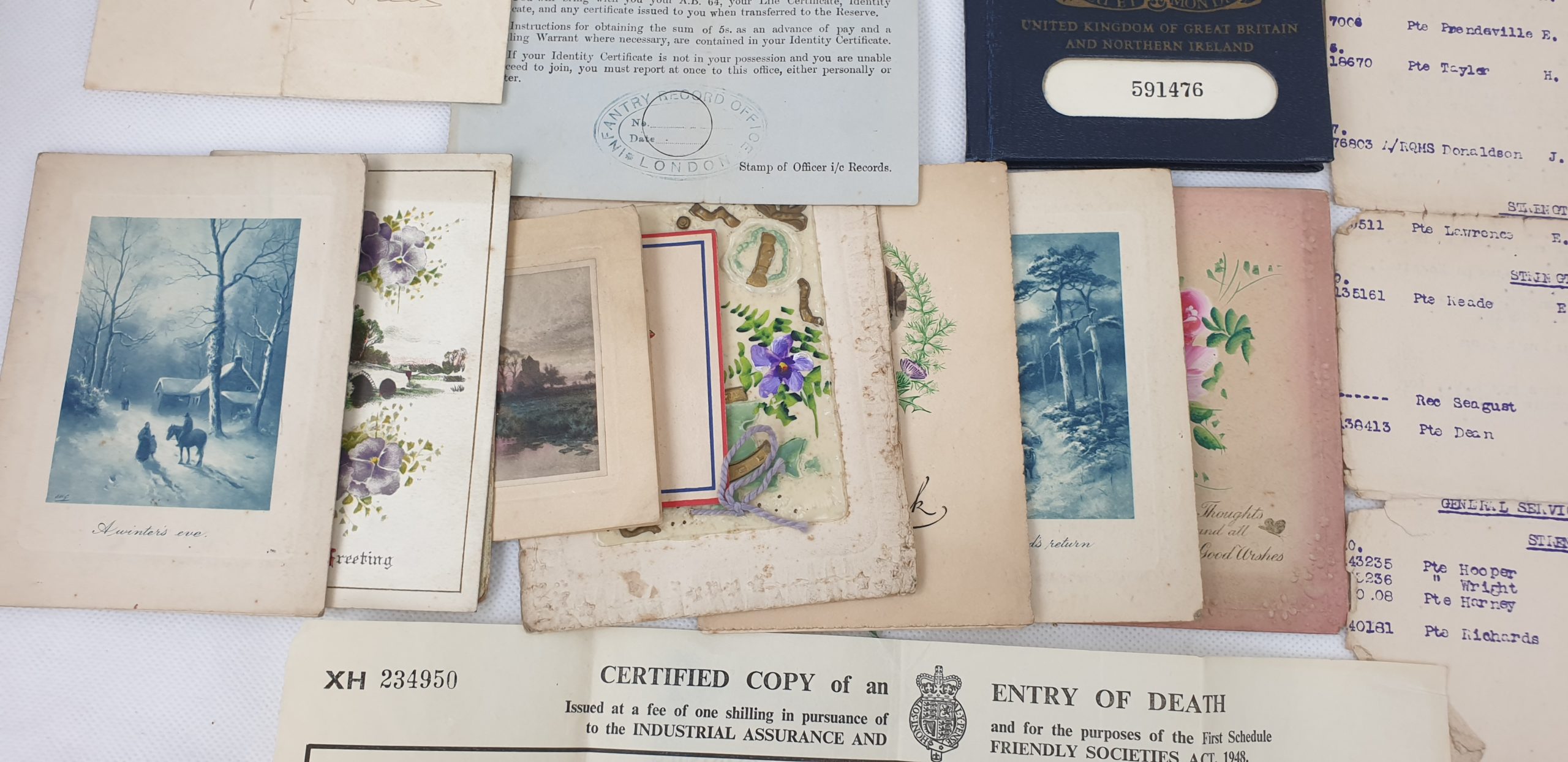 Private Henry P Taylor 10560 2nd Borders 1914 Star Mons Clasp Trio And Paper Work - Image 12