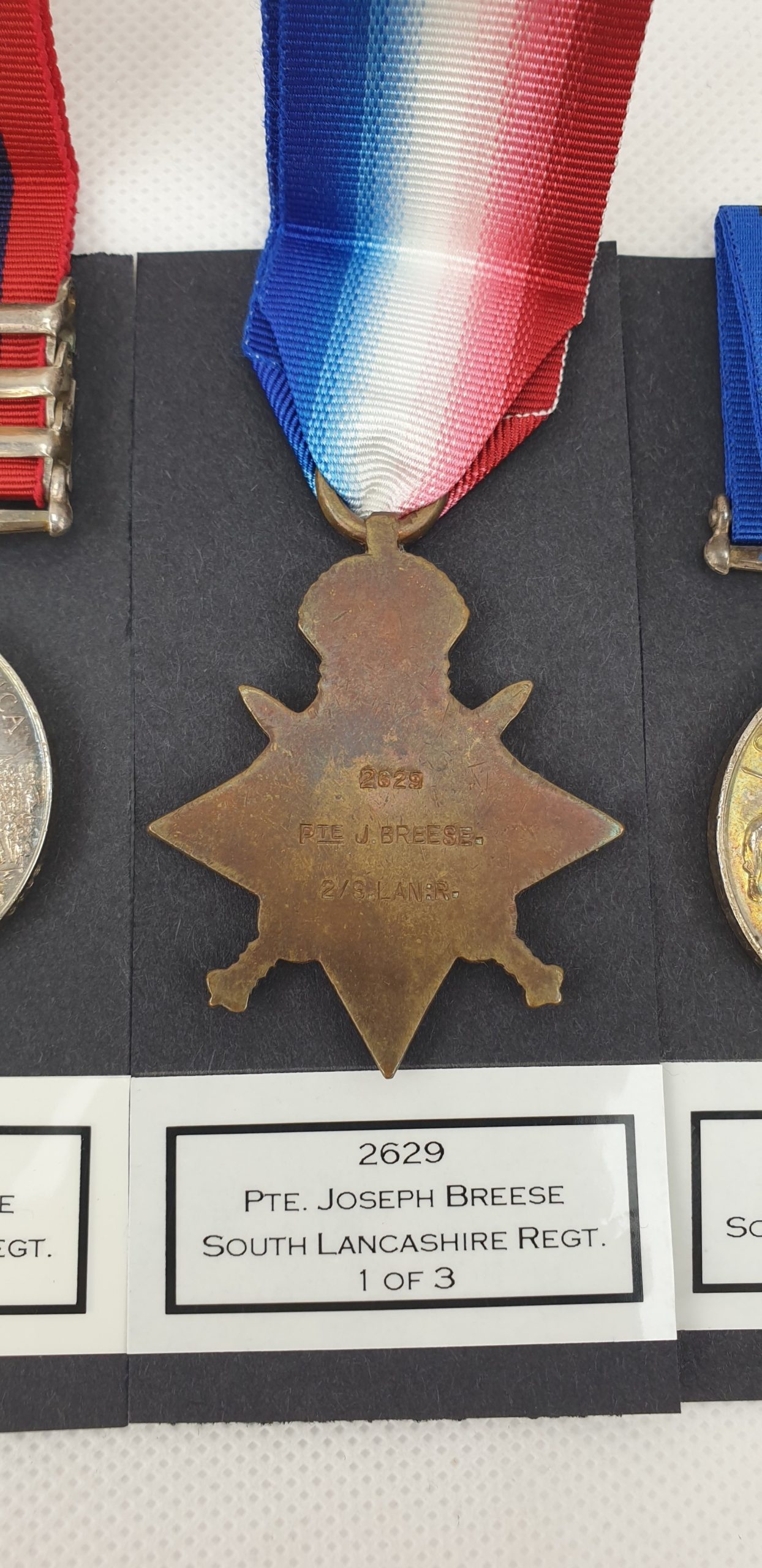 Private J. Breeze South Lancashire QSA South Africa Medal And WW1 1914 Trio - Image 6