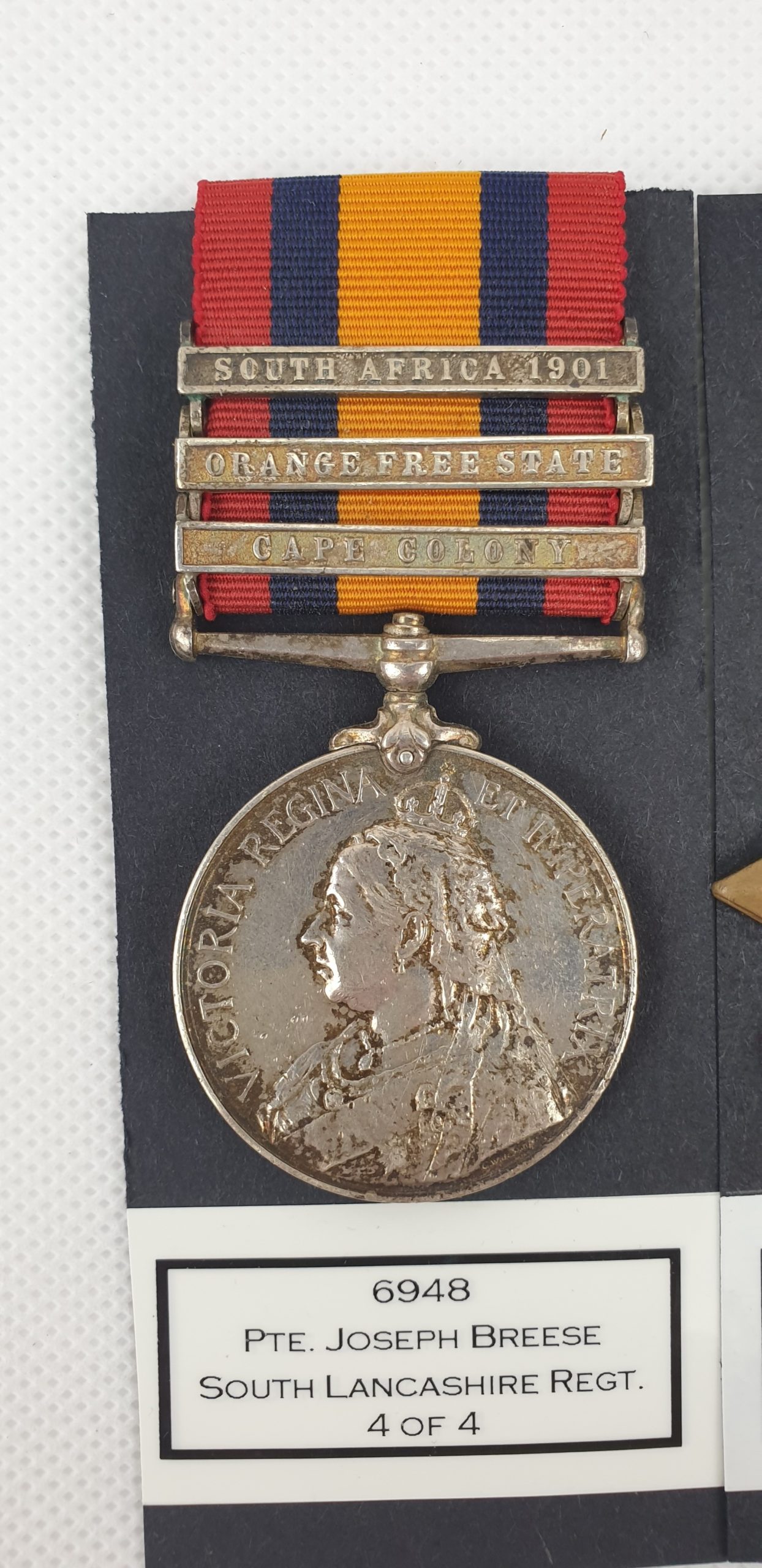 Private J. Breeze South Lancashire QSA South Africa Medal And WW1 1914 Trio - Image 3