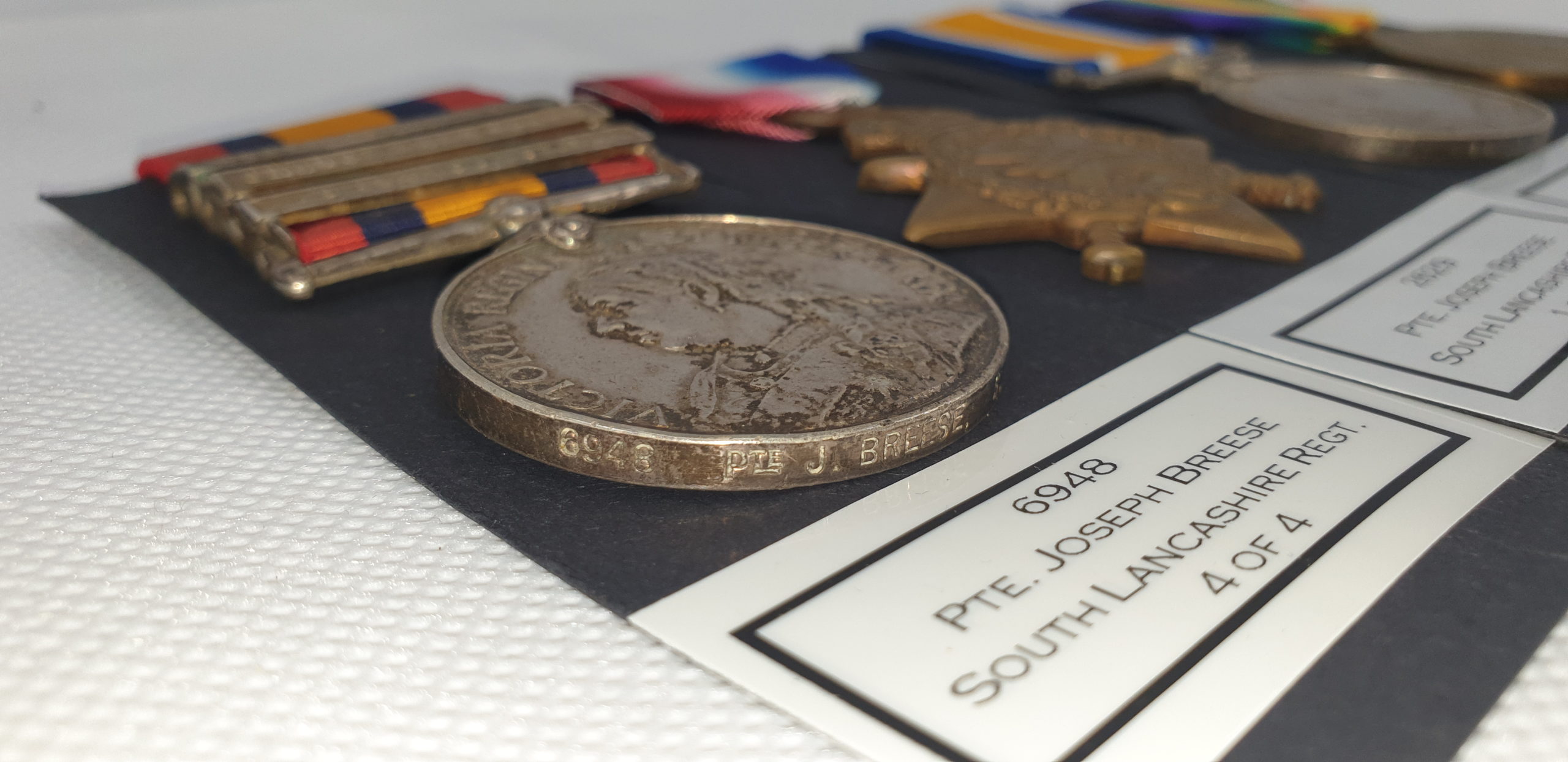 Private J. Breeze South Lancashire QSA South Africa Medal And WW1 1914 Trio - Image 11