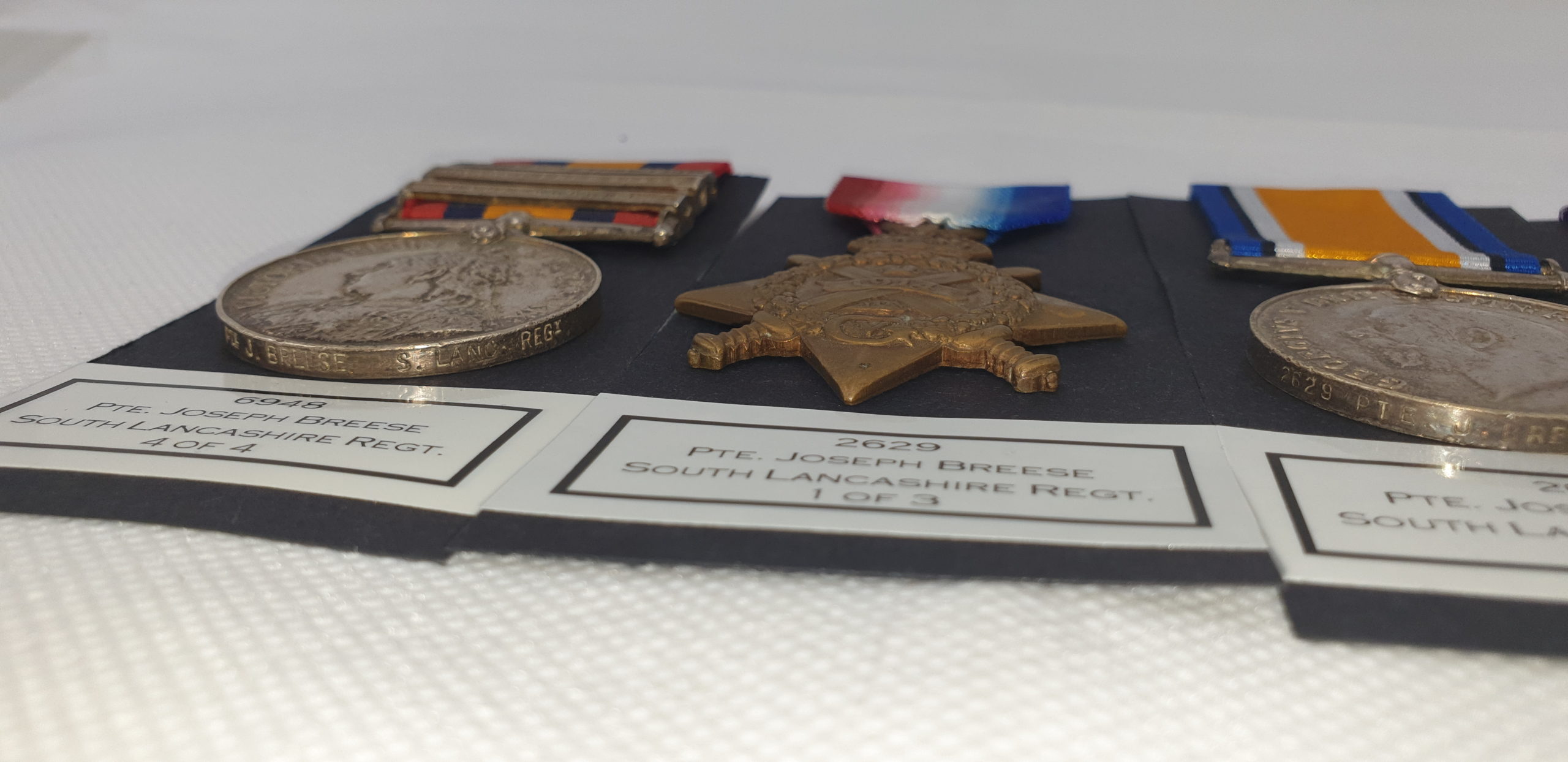 Private J. Breeze South Lancashire QSA South Africa Medal And WW1 1914 Trio - Image 12