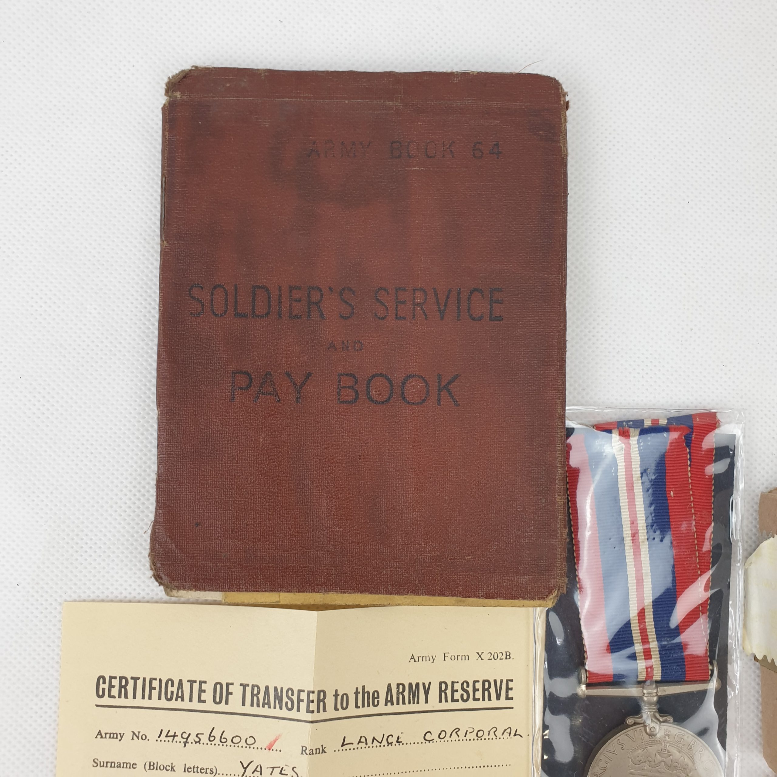 Private Roy Yates WW2 War Medal Plus Service Book - Image 6