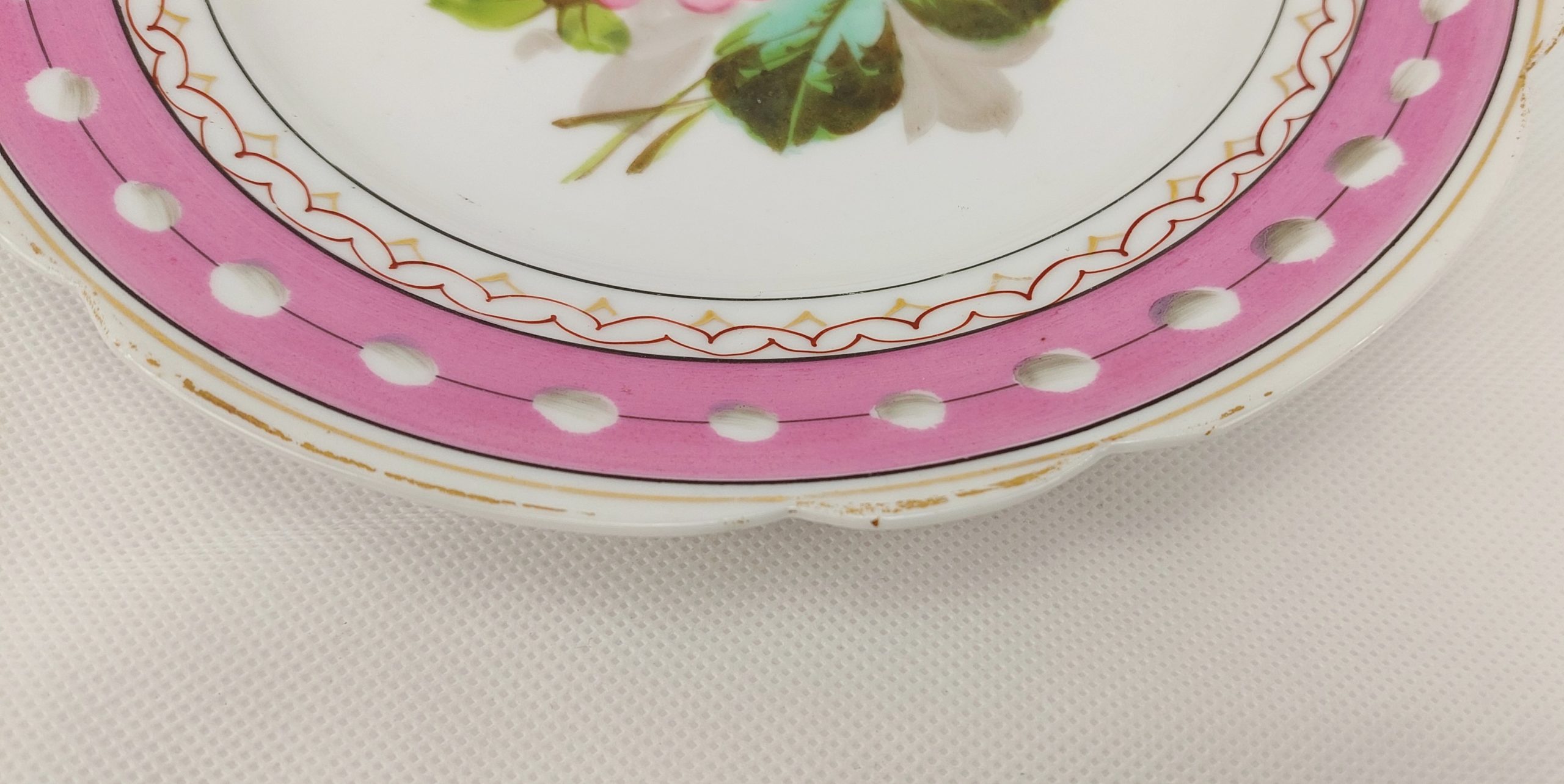 Set Of 6 Circa 1870 Hand Painted Hard Paste Porcelain Plates - Image 8