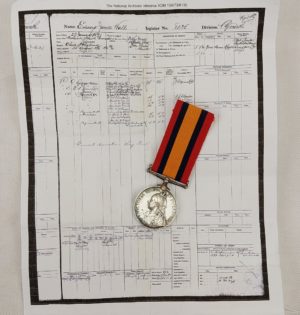 Queens South Africa Medal Private E J Wall HMS Doris RMLI Royal Marines Light Infantry
