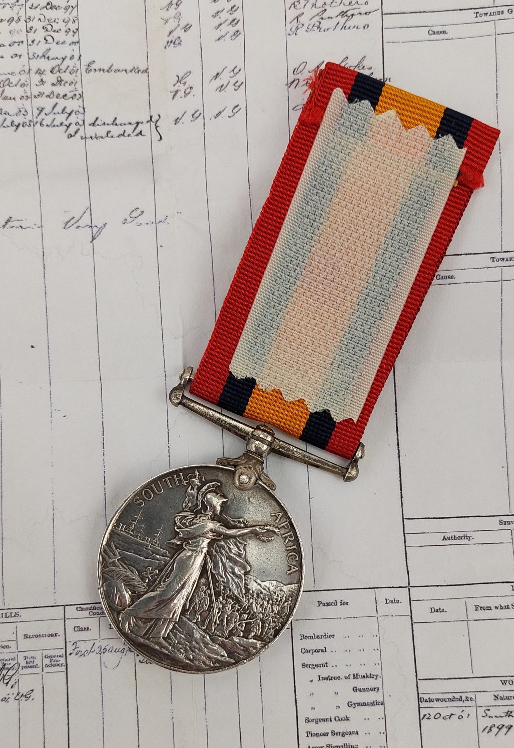 Queens South Africa Medal Private E J Wall HMS Doris RMLI Royal Marines Light Infantry - Image 7