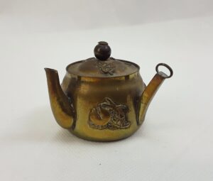 Victorian Novelty Brass Inkwell