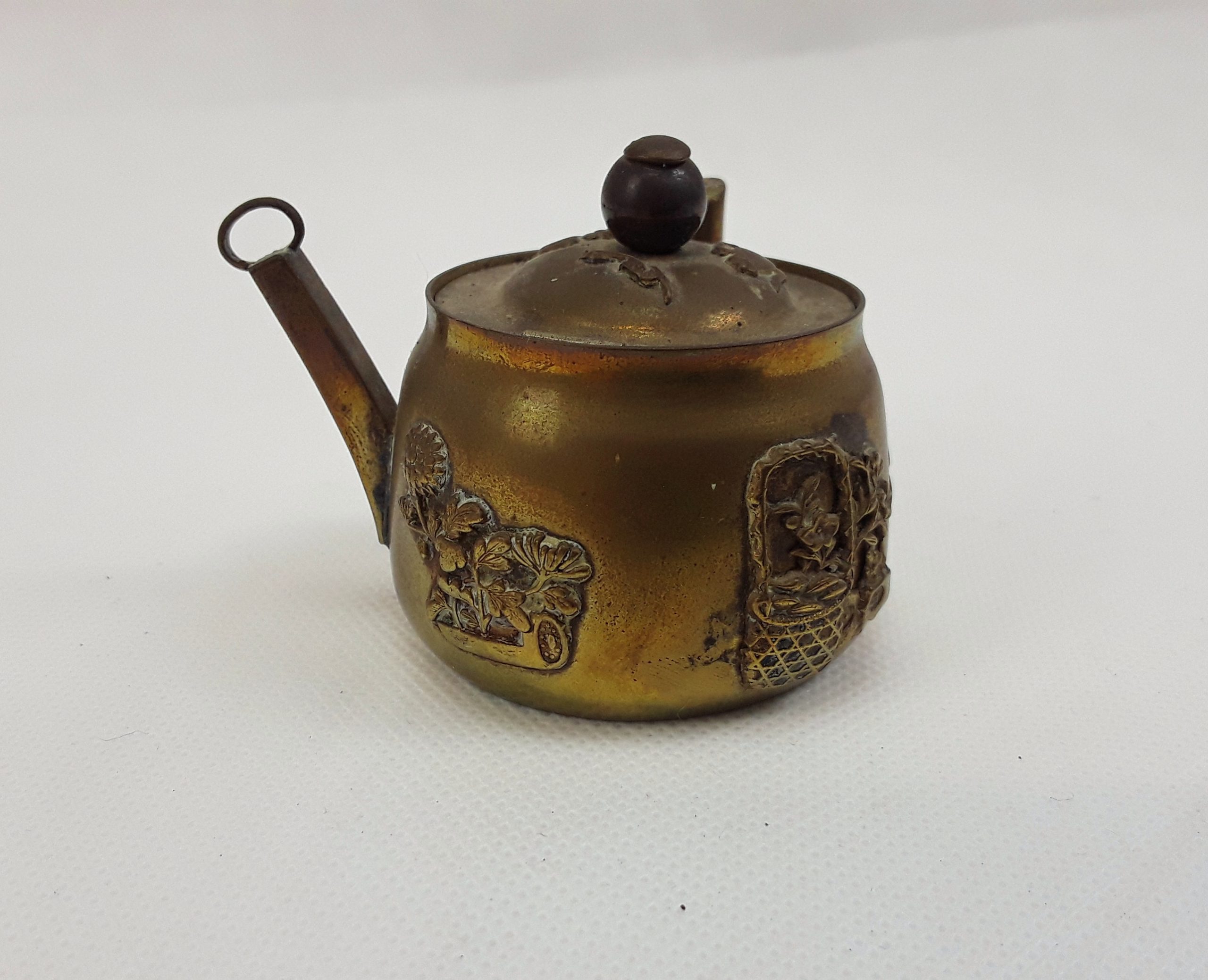Victorian Novelty Brass Inkwell - Image 3