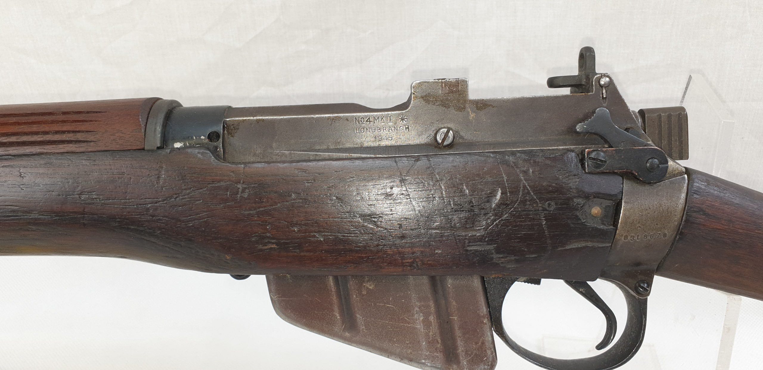 WW2 Dated 1945 Lee Enfield No4. Long Branch - Deactivated - Image 11
