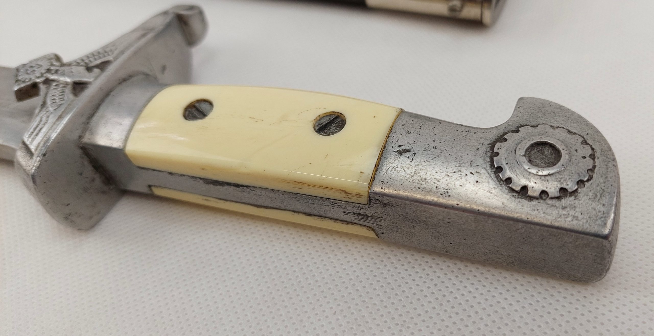 WW2 German Teno Technische Nothillfe Hewer Dagger Matched Low Numbered 0087 - Image 11