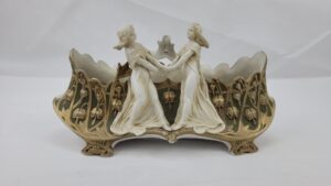 Art Nouveau Bisque Porcelain Jardiniere With Dancing Girls*